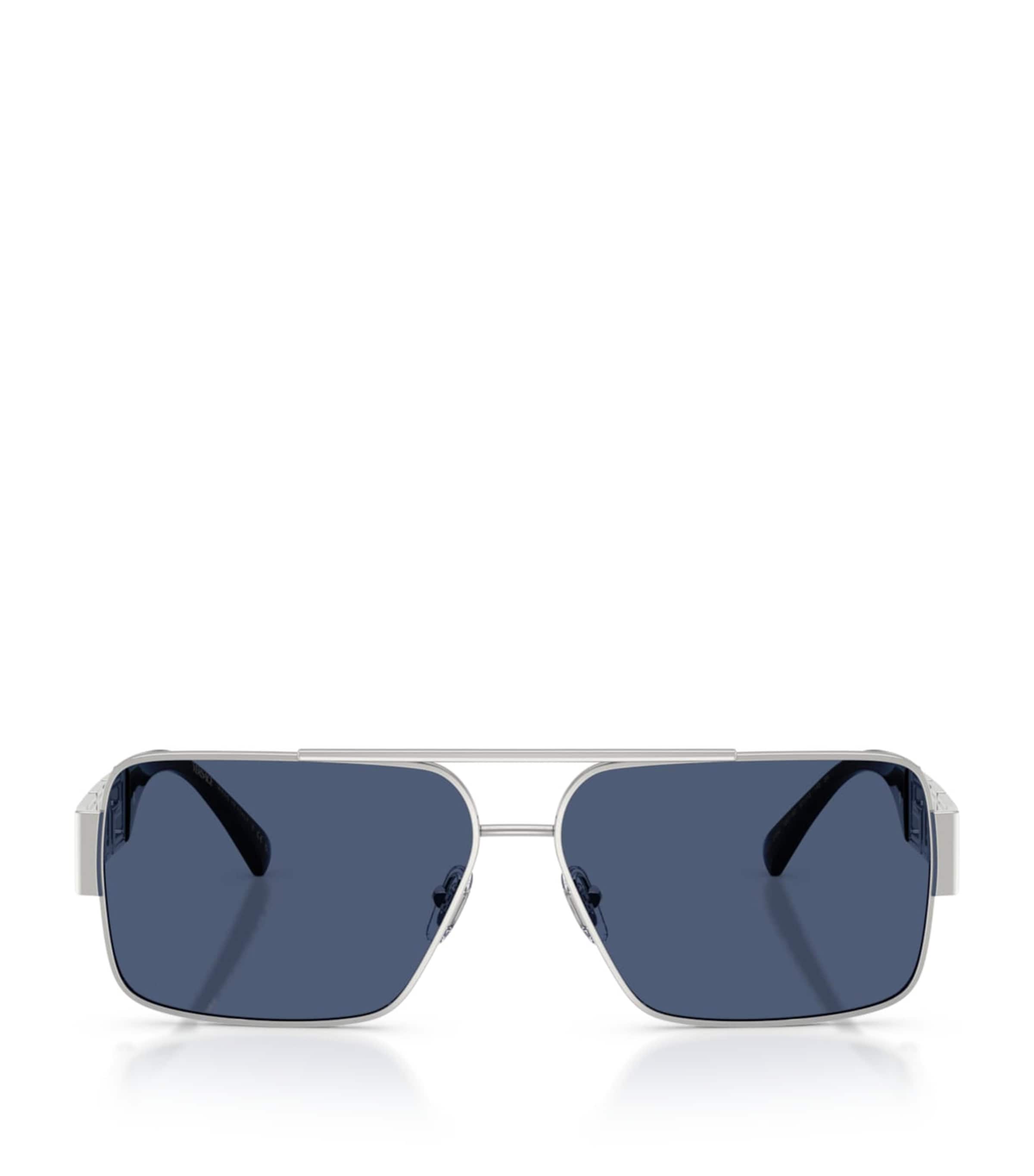 Versace Wire VE2290 Rectangular Sunglasses Silver