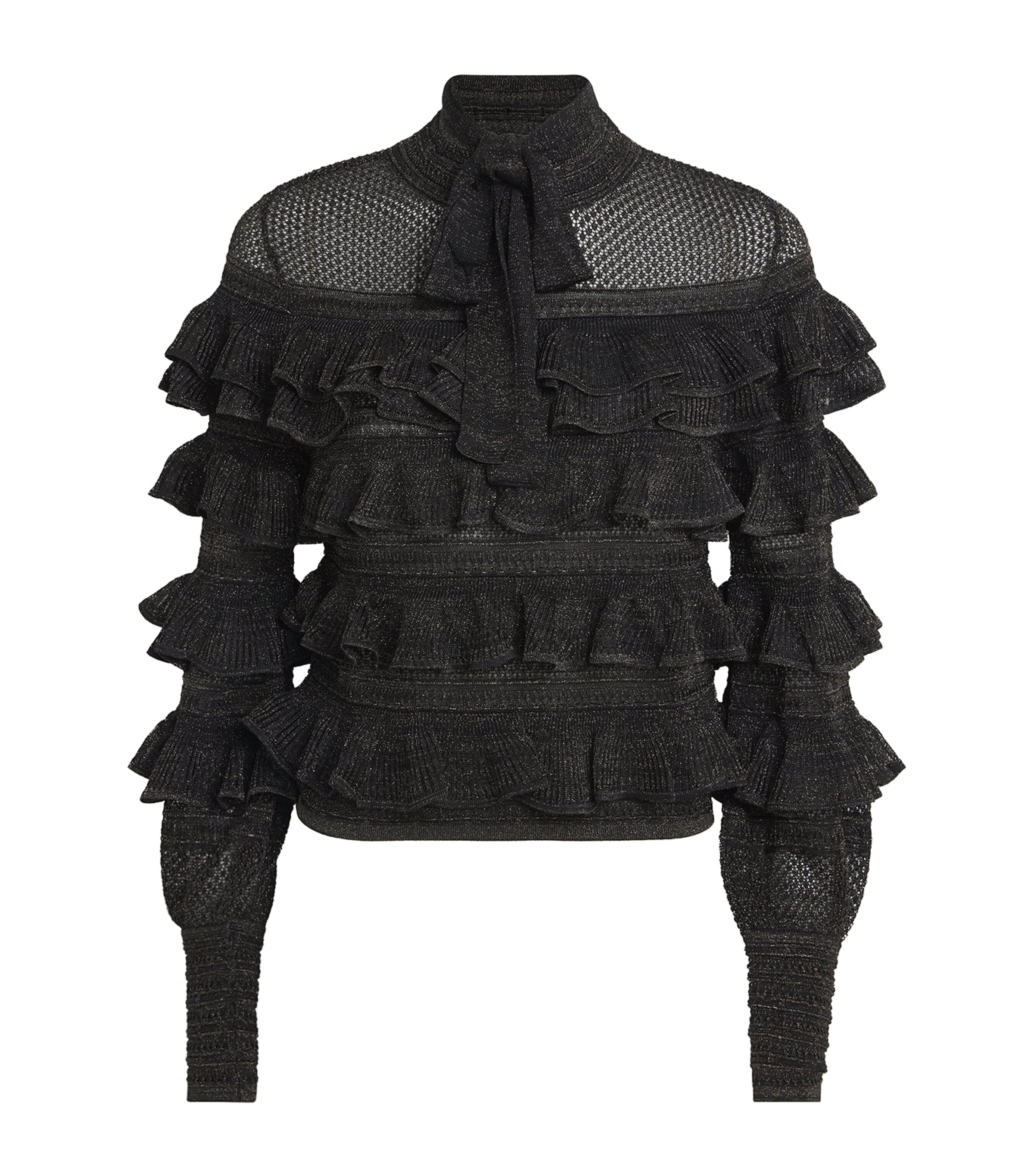 Metallic Frilled Rebellion Top