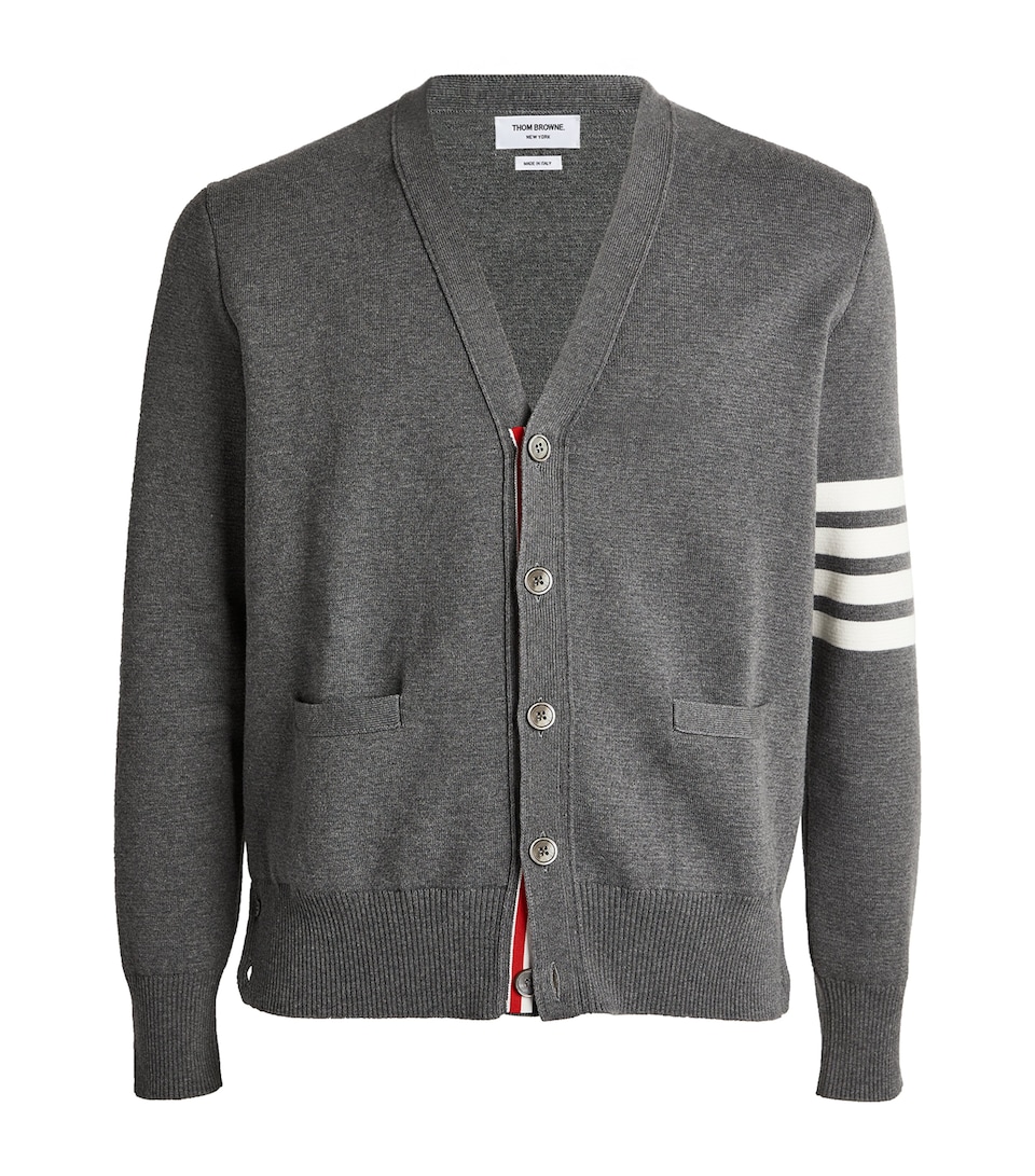 Cotton 4-Bar Stripe Cardigan