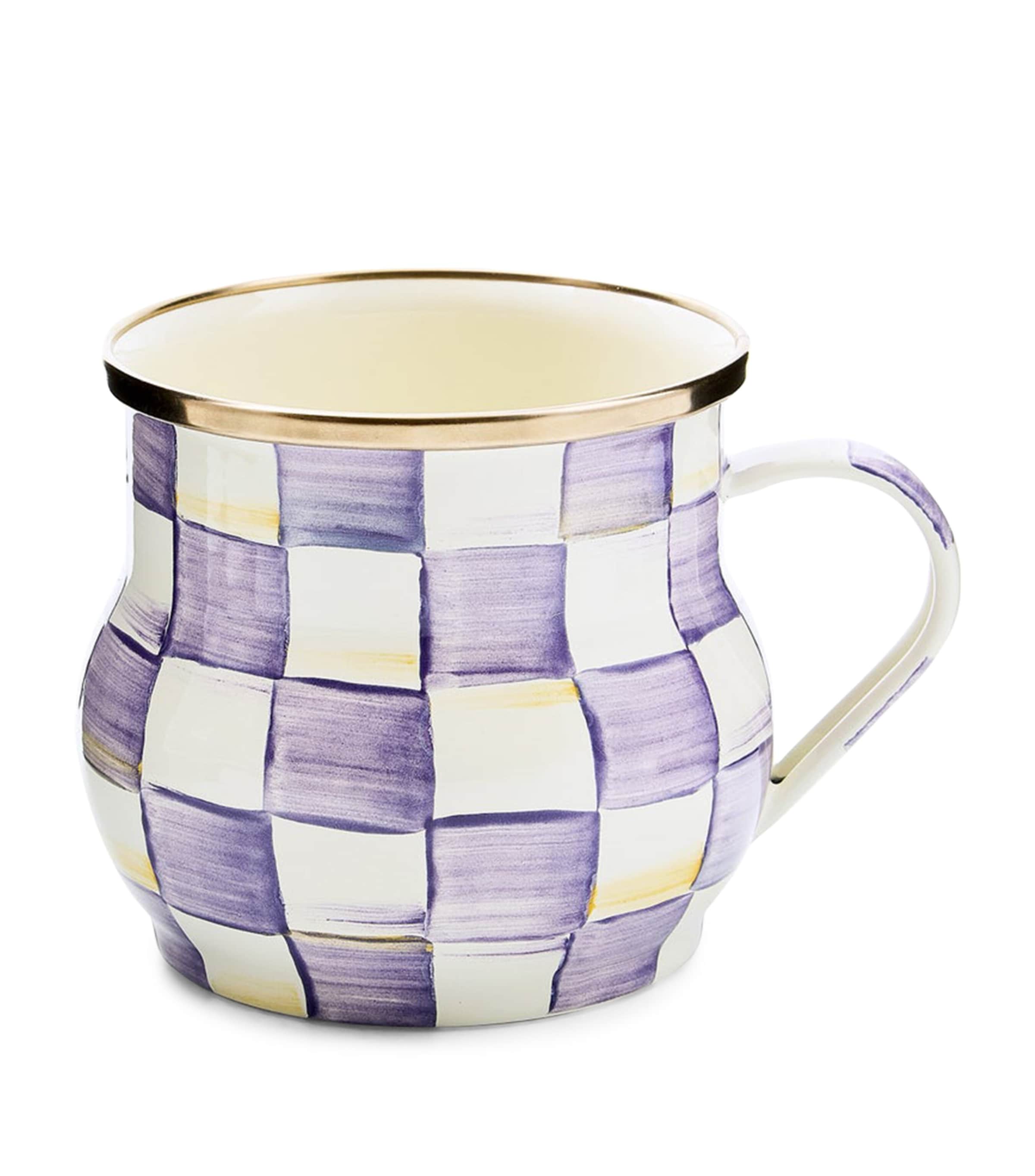 Violet Check Mug