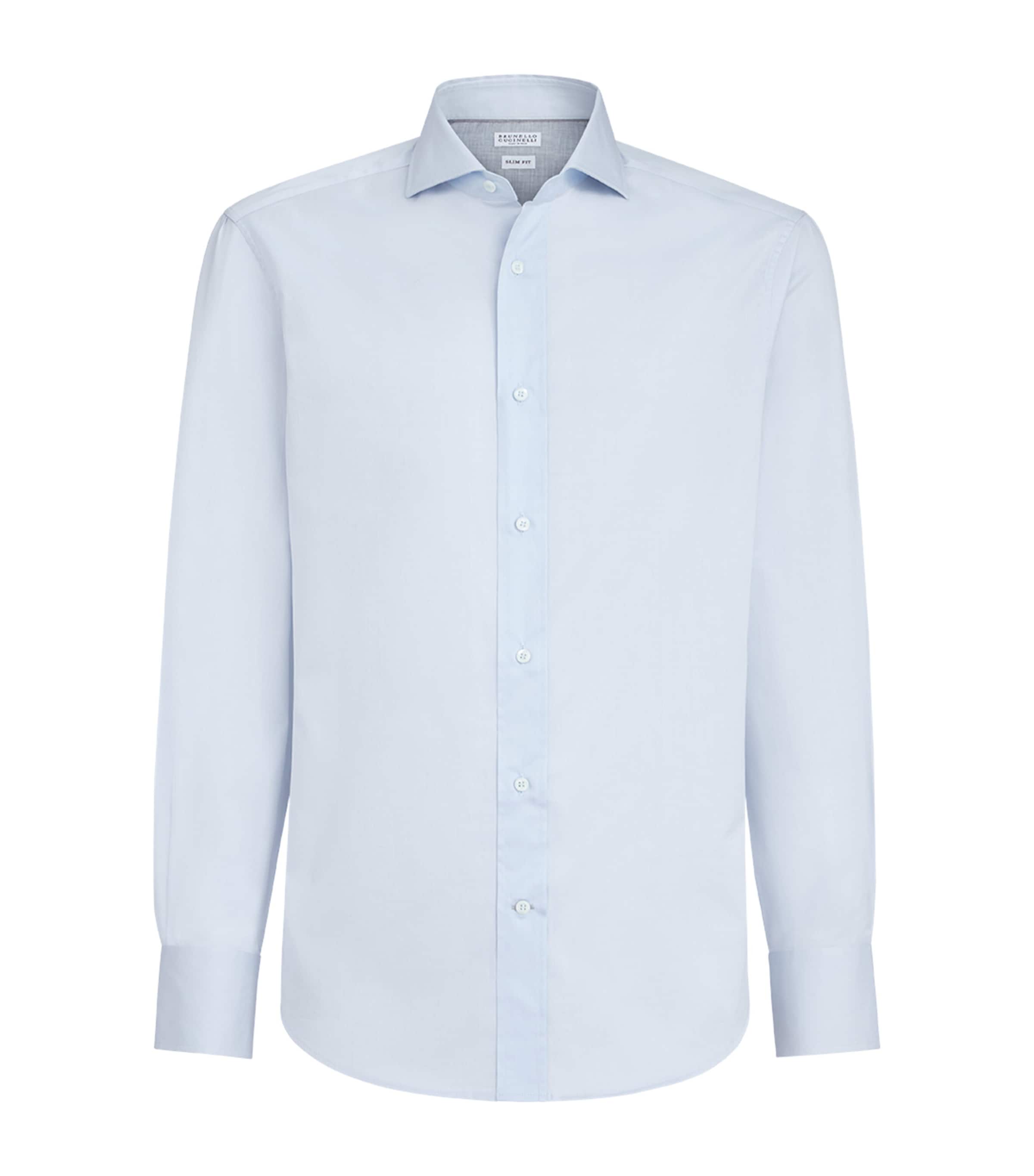 Brunello Cucinelli Mens Cotton Twill Shirt