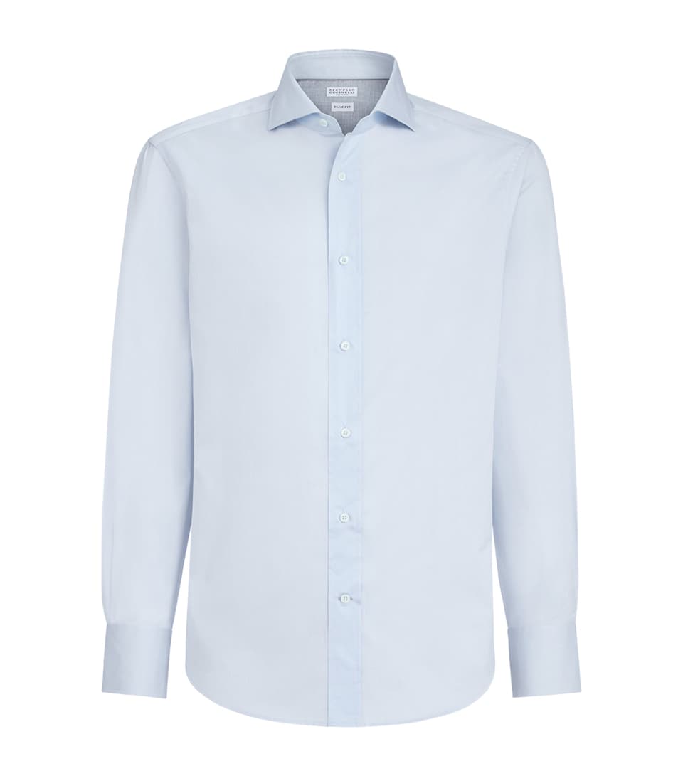 Brunello Cucinelli Mens Cotton Twill Shirt