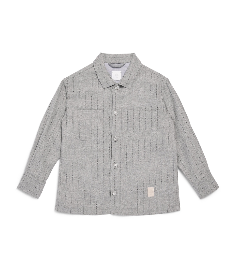 Eleventy Kids Stripe Shirt (4-14 Years) Grigio Med Mel.