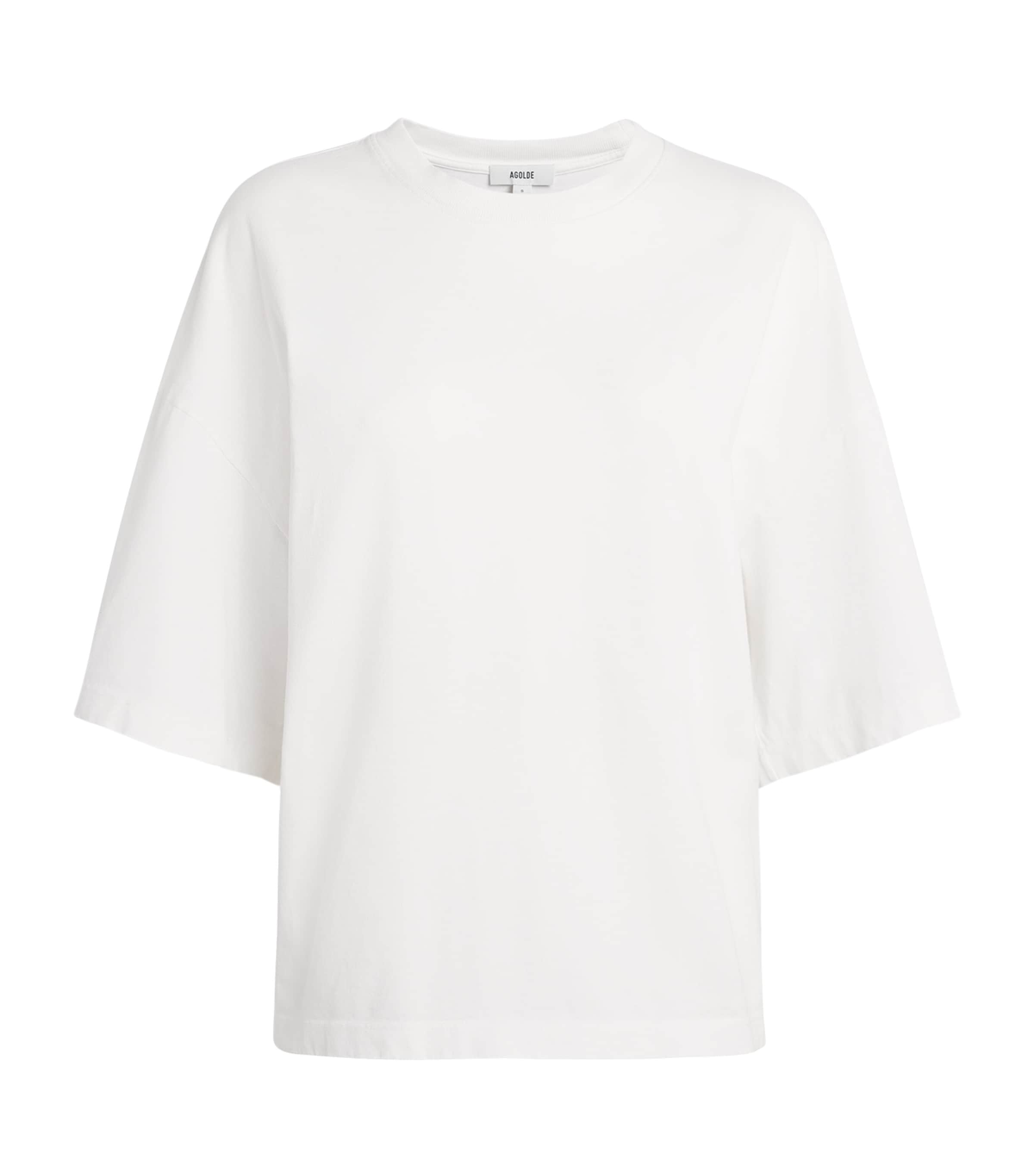 AGOLDE Womens Cotton Ellery Corset T-Shirt White