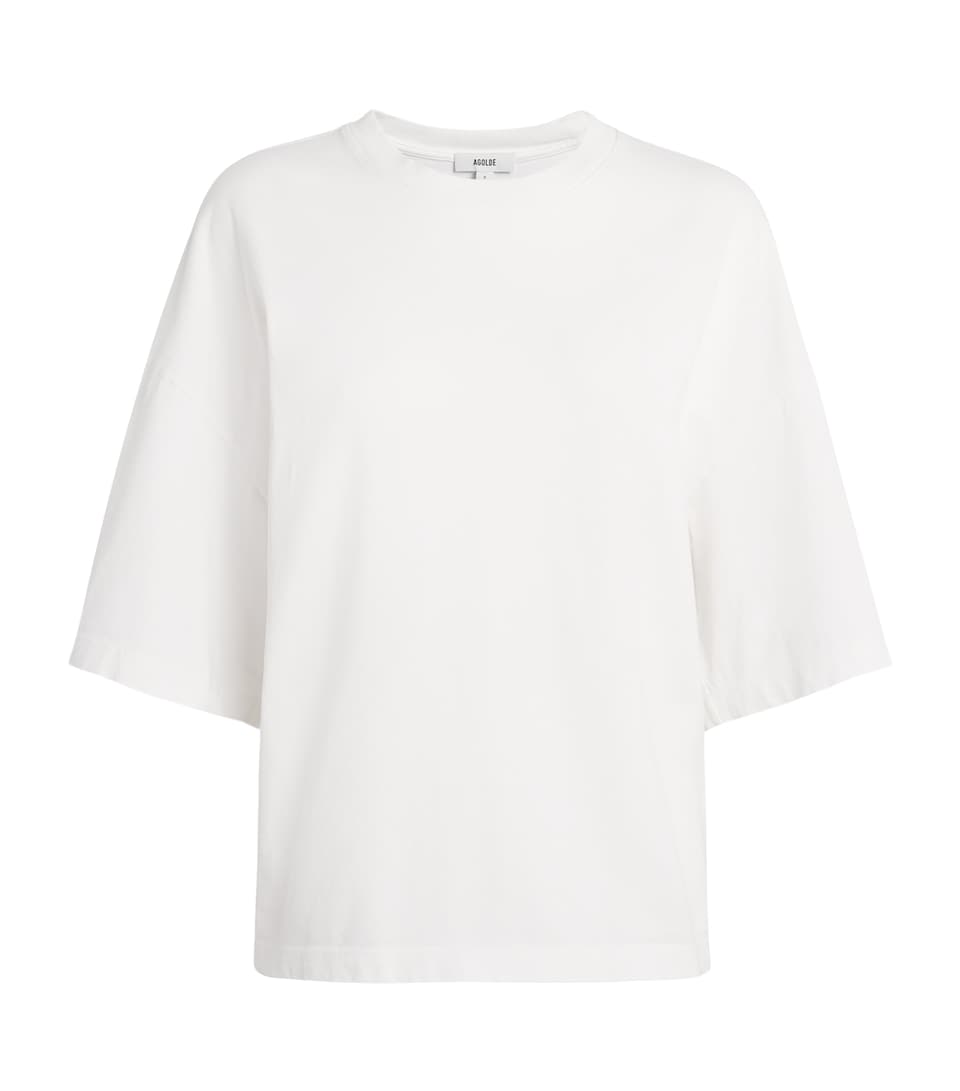 AGOLDE Womens Cotton Ellery Corset T-Shirt White