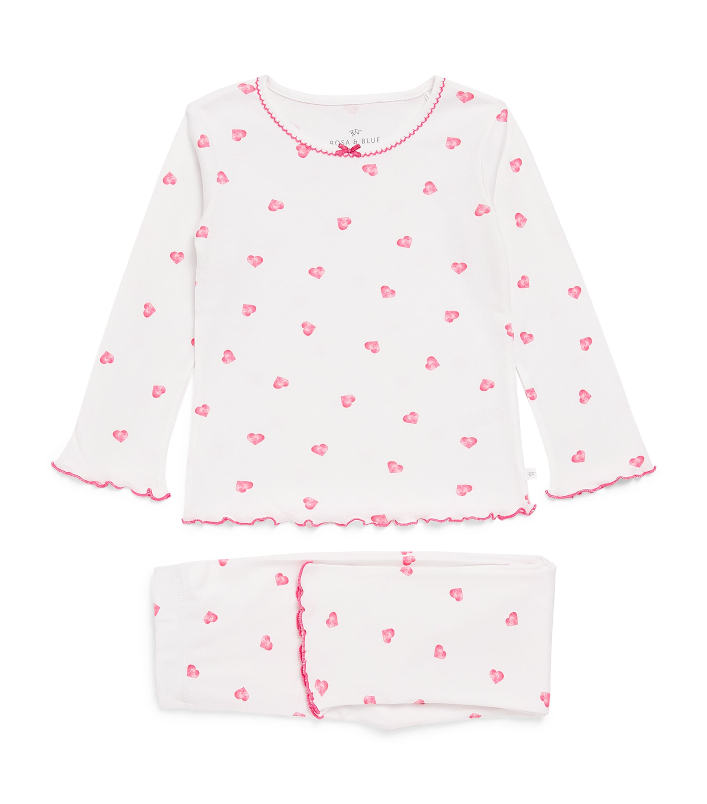 Rosa & Blue Hearts Pyjama Set (4-5 Years) Heart