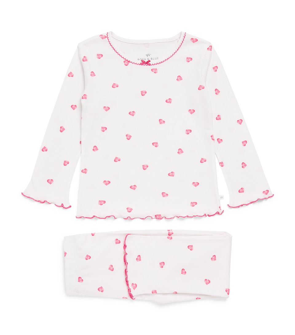 Rosa & Blue Hearts Pyjama Set (4-5 Years) Heart