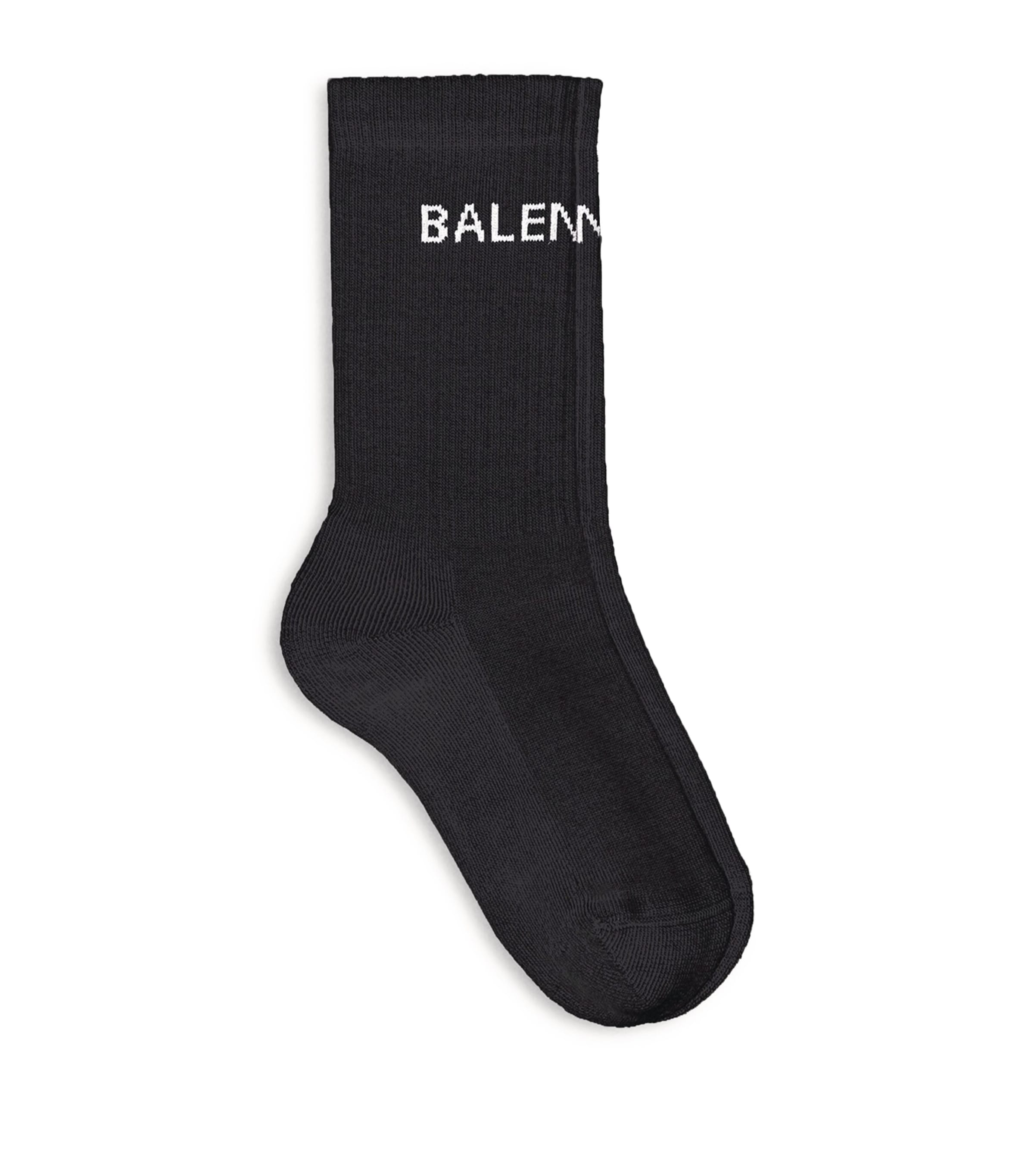 関送込【BALENCIAGA】ダーティーエフェクト Nano Bb ソックス Balenciaga Cotton-Blend Nano BB Socks | Harrods US