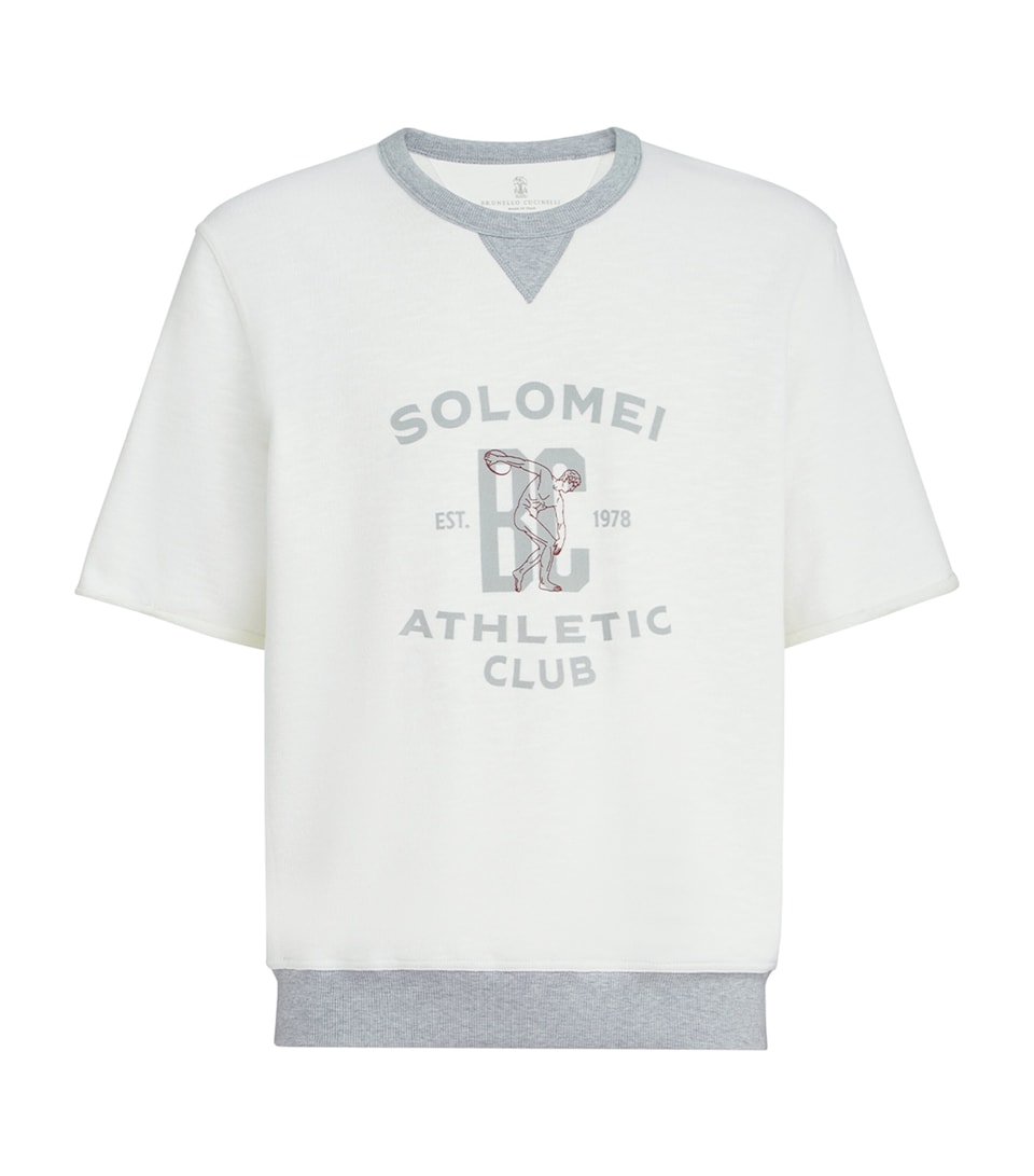 Brunello Cucinelli Mens Cotton-Blend Athletic Club Sweatshirt