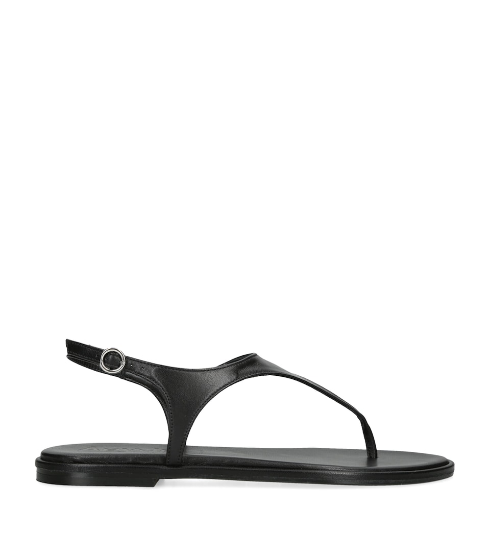 aeyde Leather Raine Sandals Black