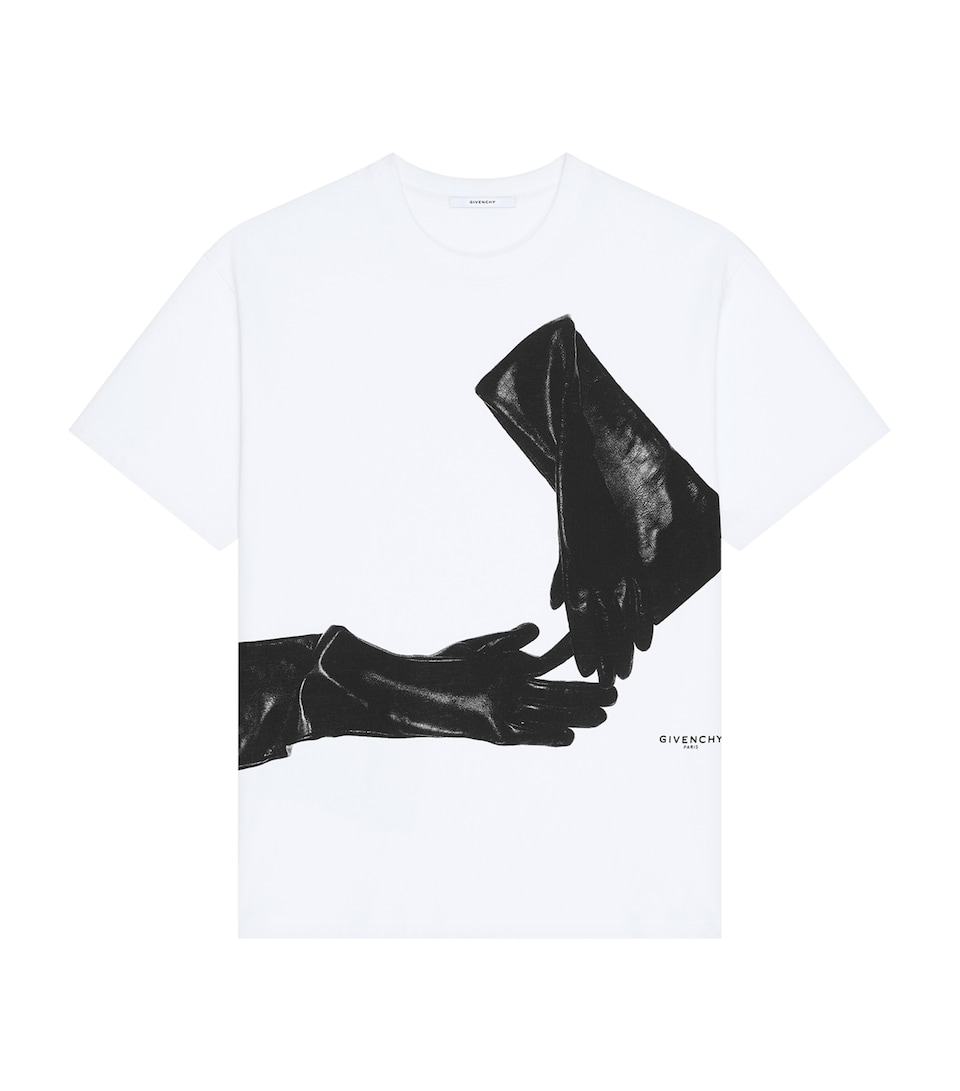 Givenchy Mens Cotton Surrealist T-Shirt White