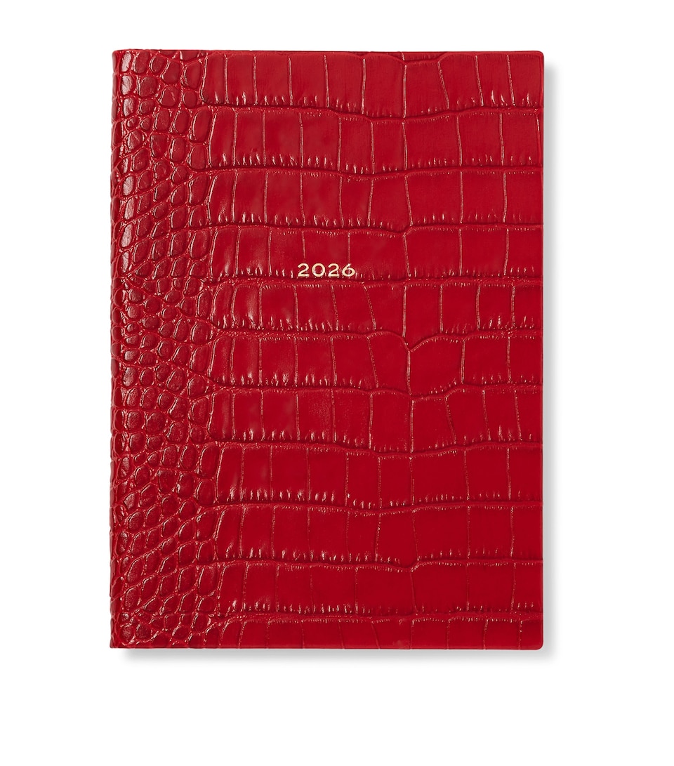 Mara Leather Croc-Embossed A5 Soho Diary 2026