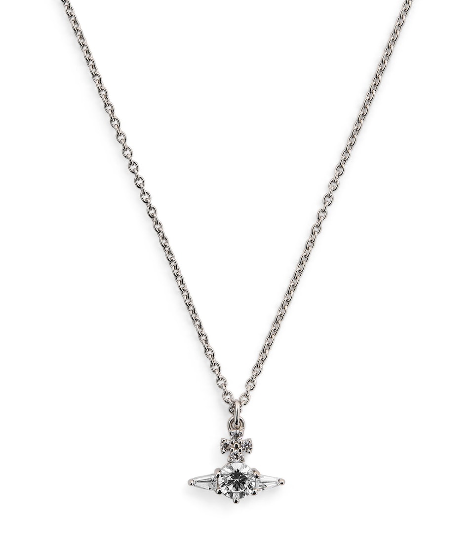 Silver Crystal-Embellished Ofelia Necklace