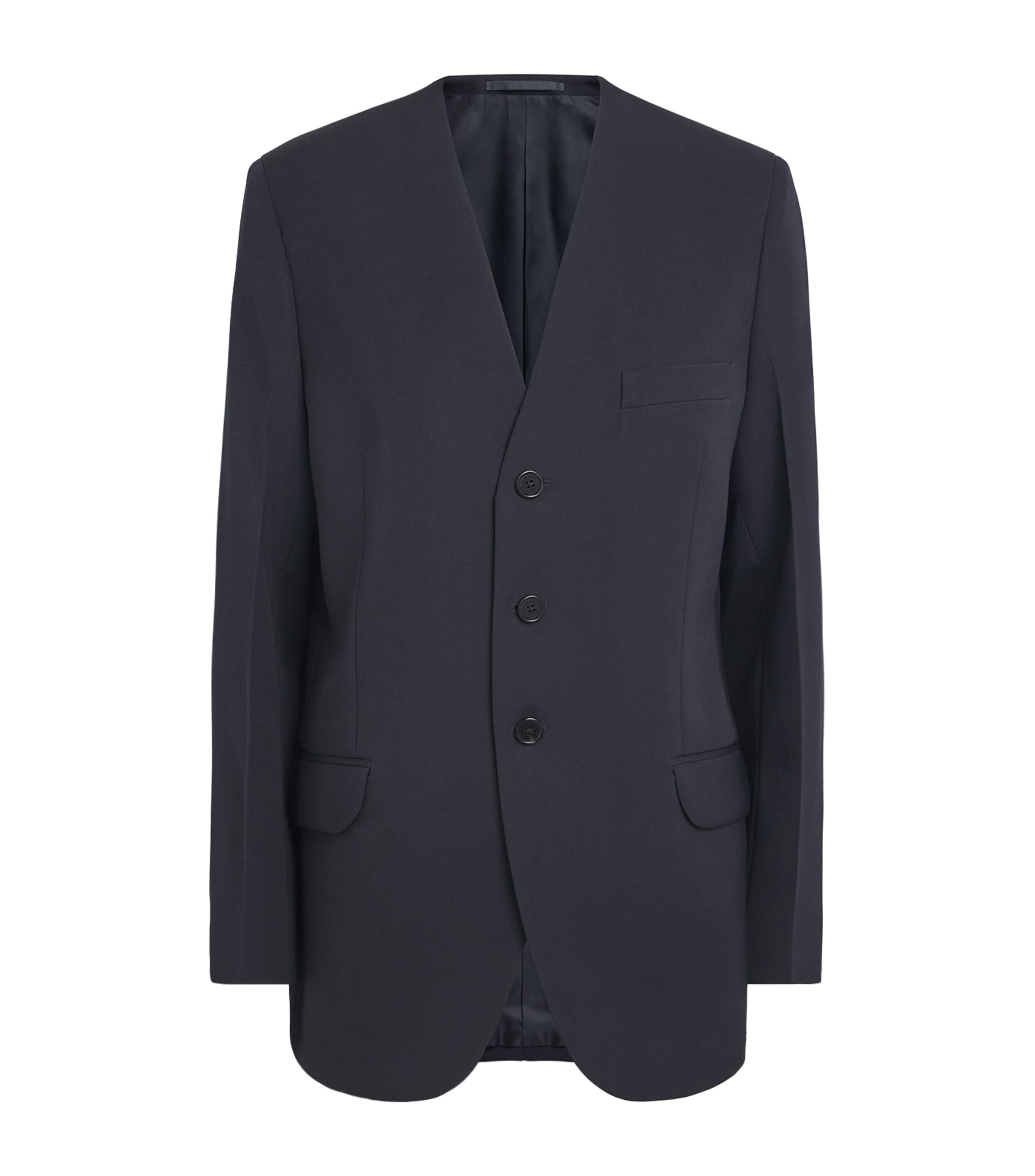 Jil Sander Womens Wool Gabardine Blazer Midnight