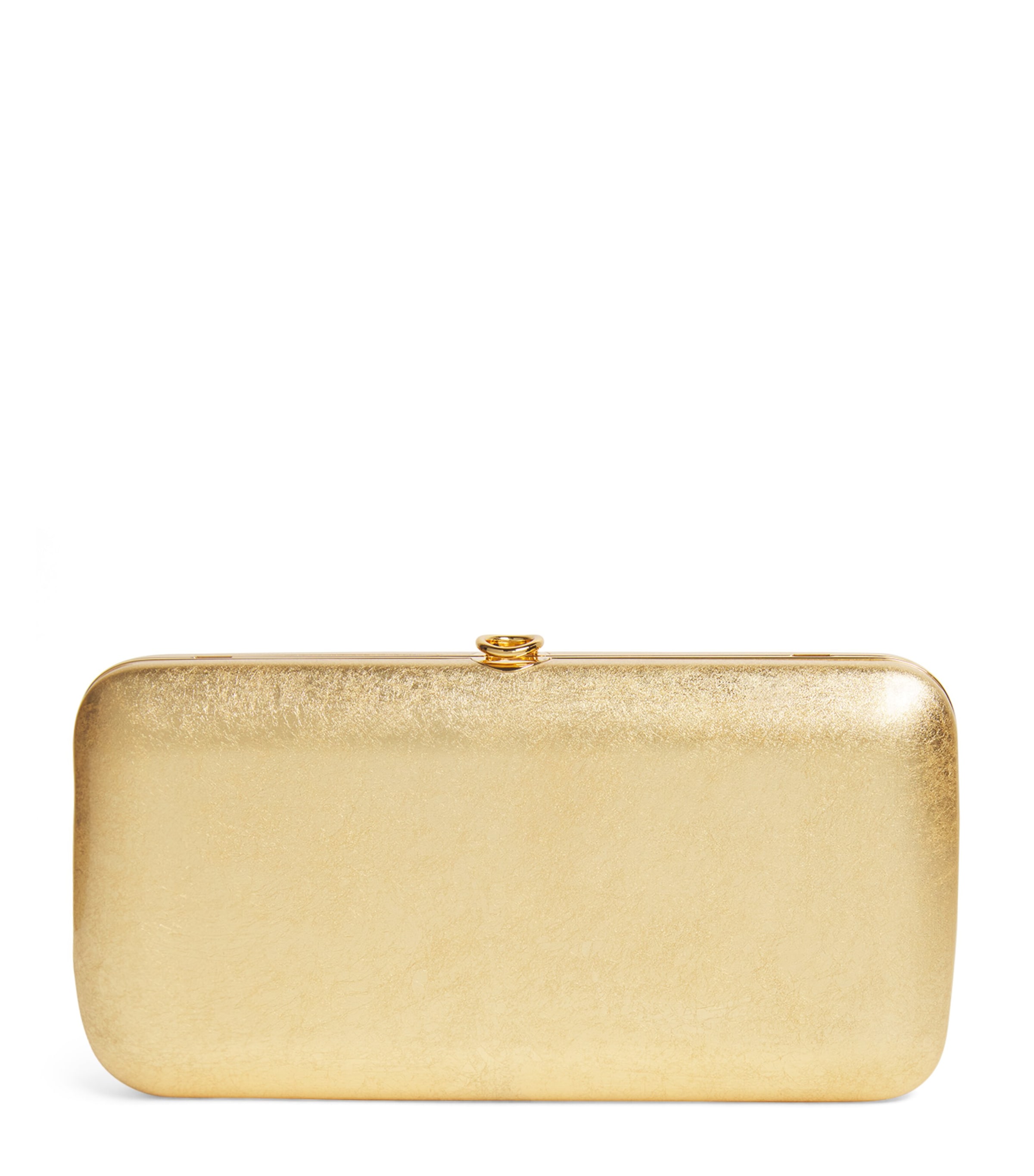 Jeffrey Levinson Gold Leaf-Coated Finely Clutch Bag Natural Gold Leaf