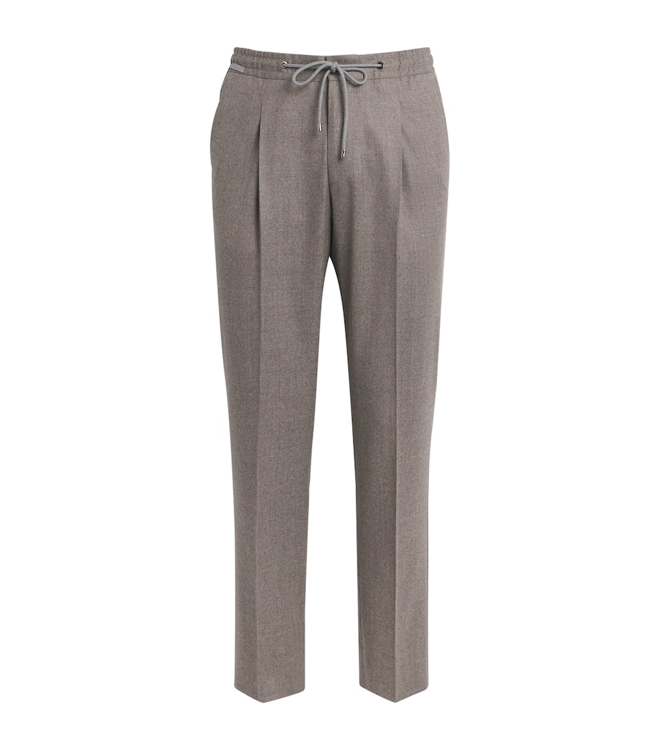 Wool-Cashmere Drawstring Trousers