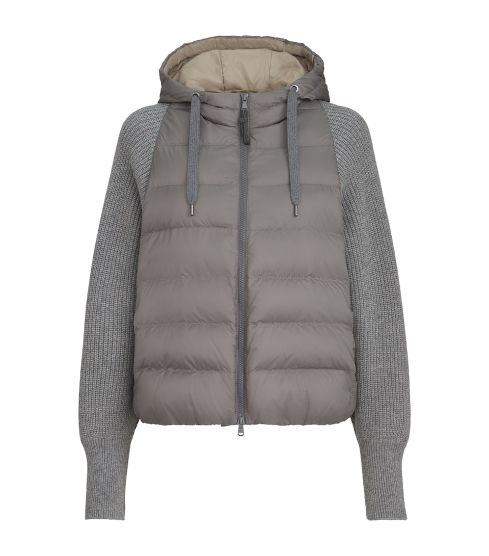 Brunello Cucinelli Womens Down Water-Resistant Padded Jacket