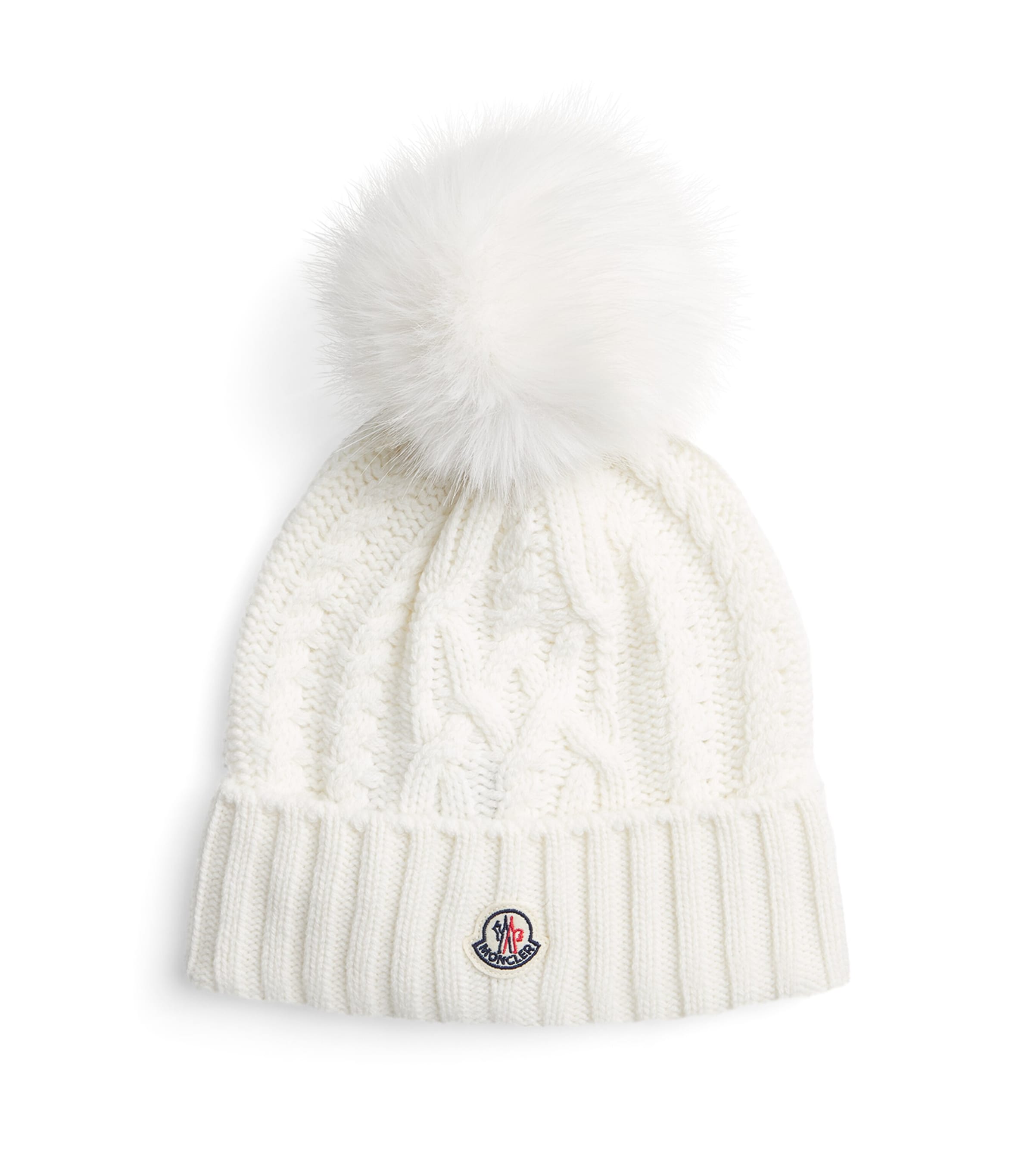 Moncler Virgin Wool-Cashmere Pom-Pom Beanie