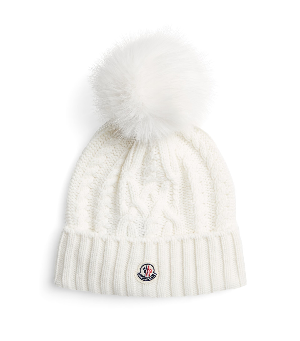 Moncler Virgin Wool-Cashmere Pom-Pom Beanie