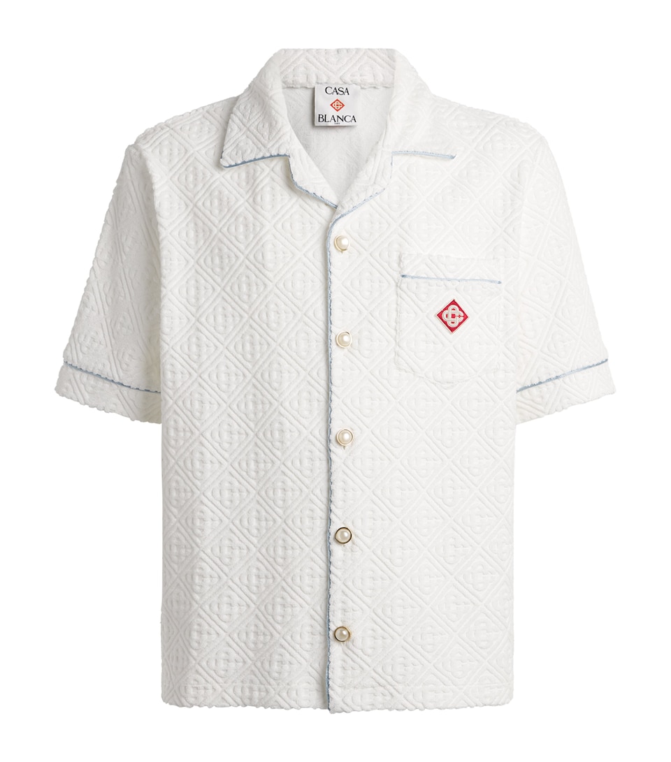 Casablanca Mens Towelling Monogram Shirt White
