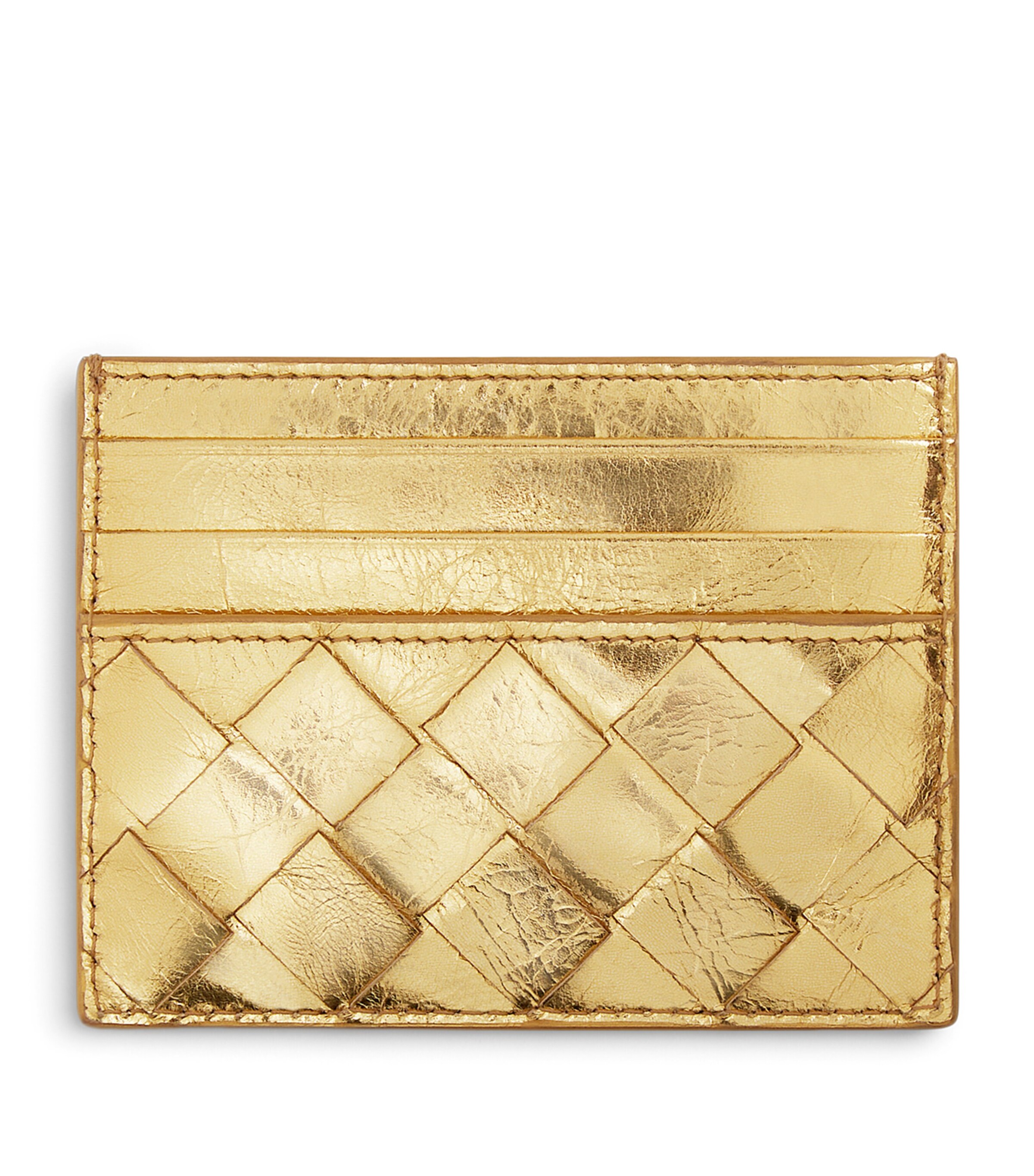 Leather Intrecciato Card Holder