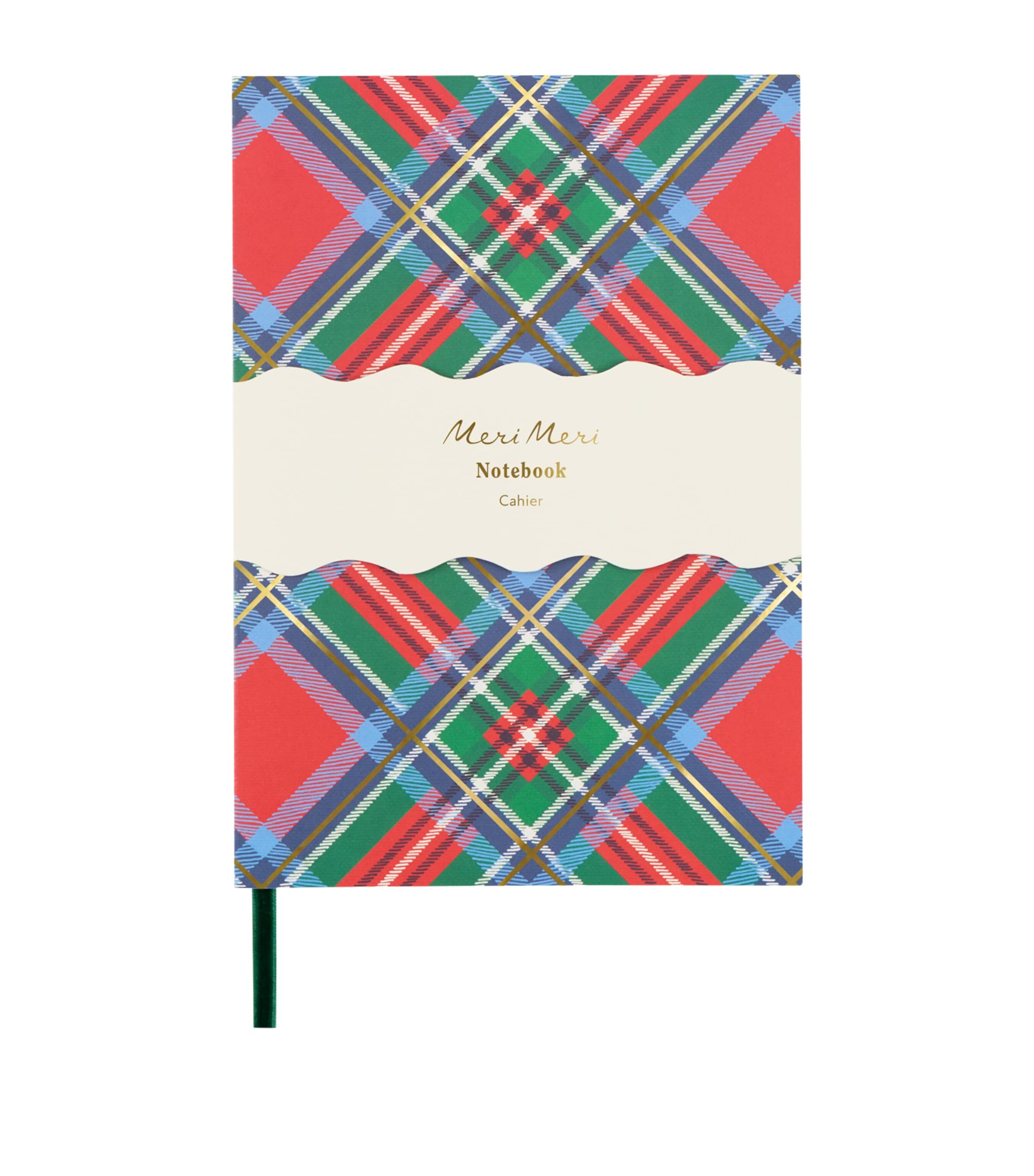 Meri Meri Softcover Tartan A5 Notebook Multicoloured