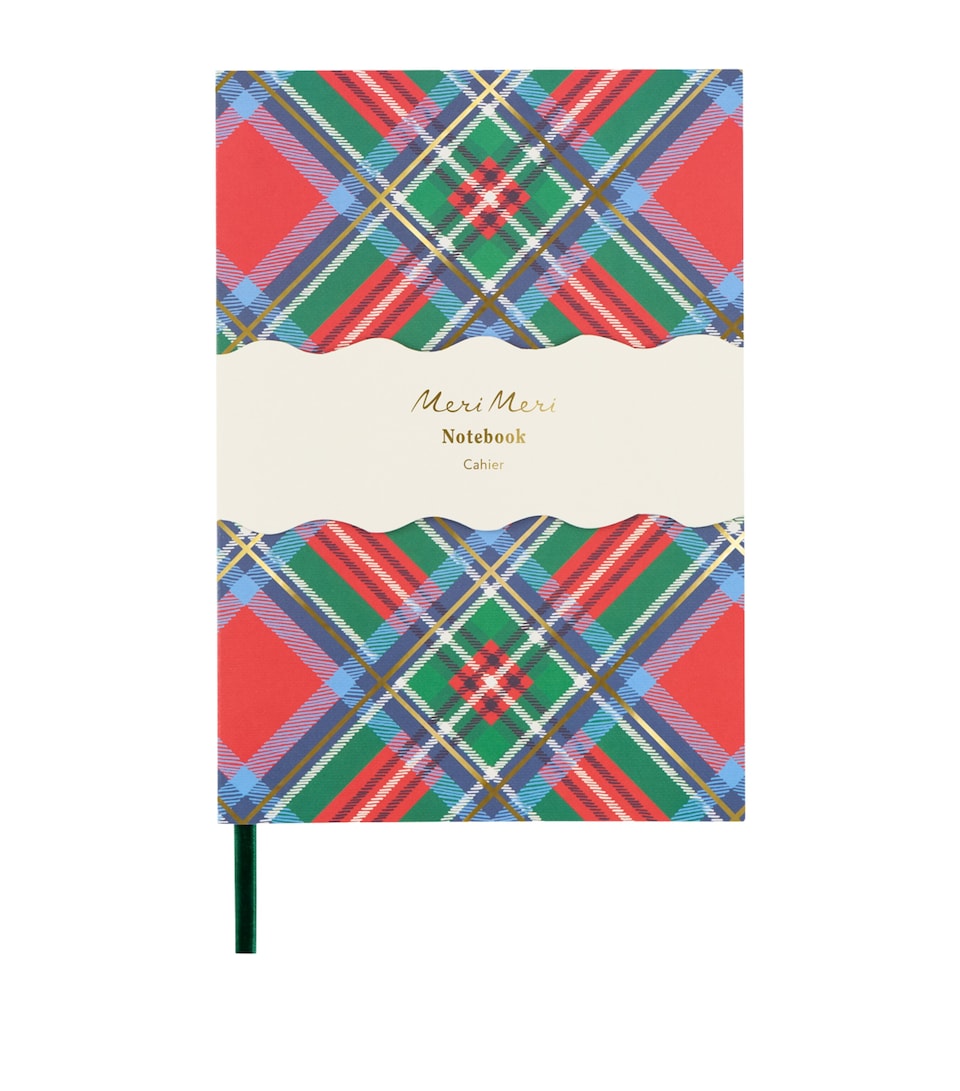 Meri Meri Softcover Tartan A5 Notebook Multicoloured