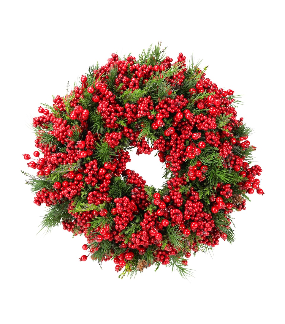 Edelpink & Goldgrün Red Berries Wreath Green/red