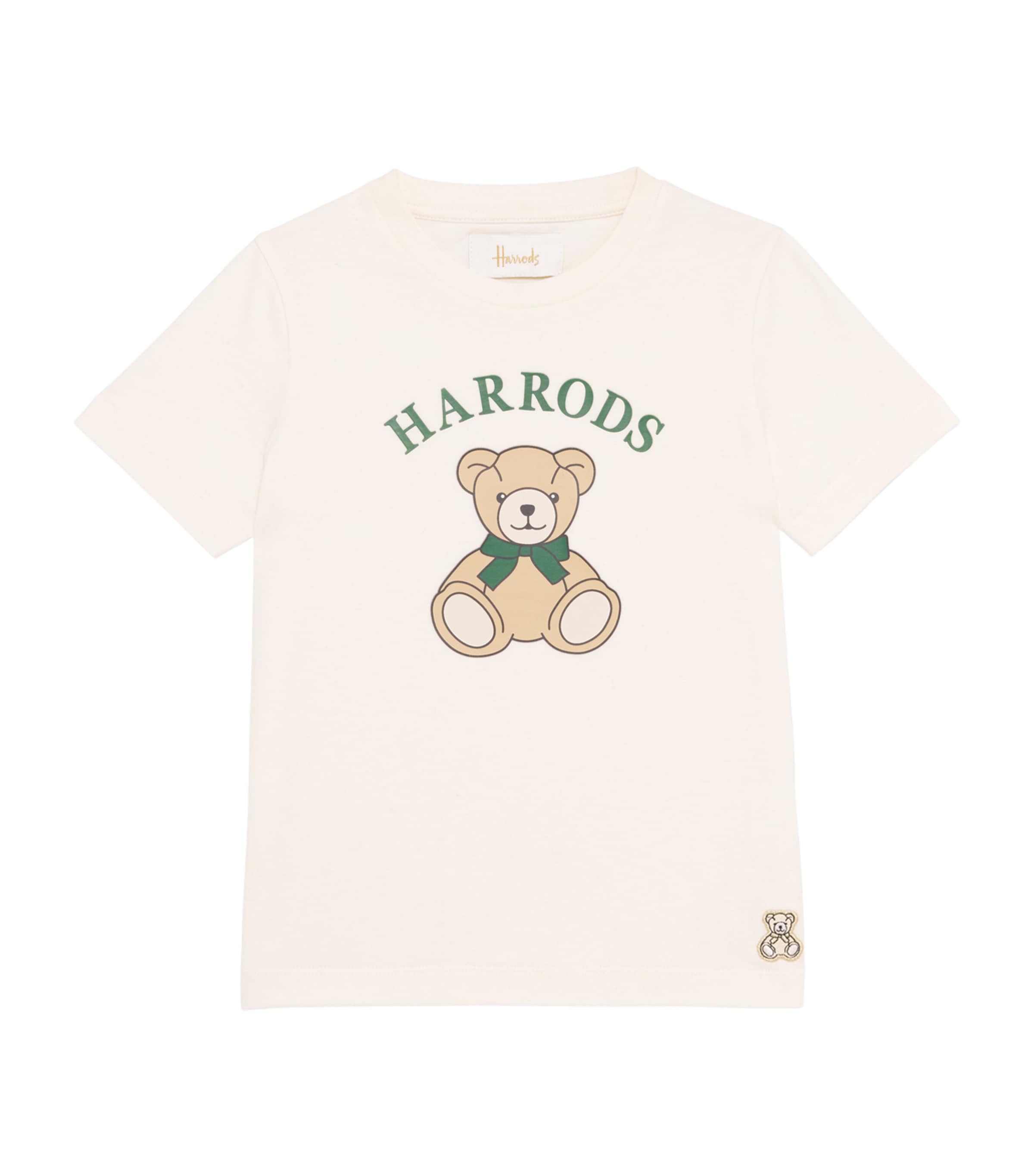 Harrods Cotton Jersey Henry Bear T-Shirt Ivory