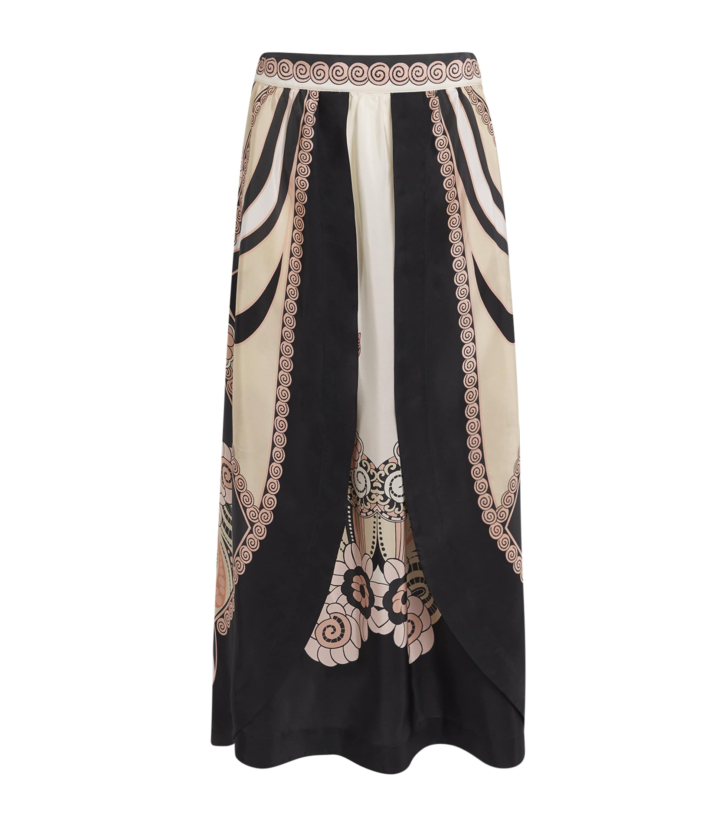 La Doublej Womens Silk Ambrosia Midi Skirt Placée