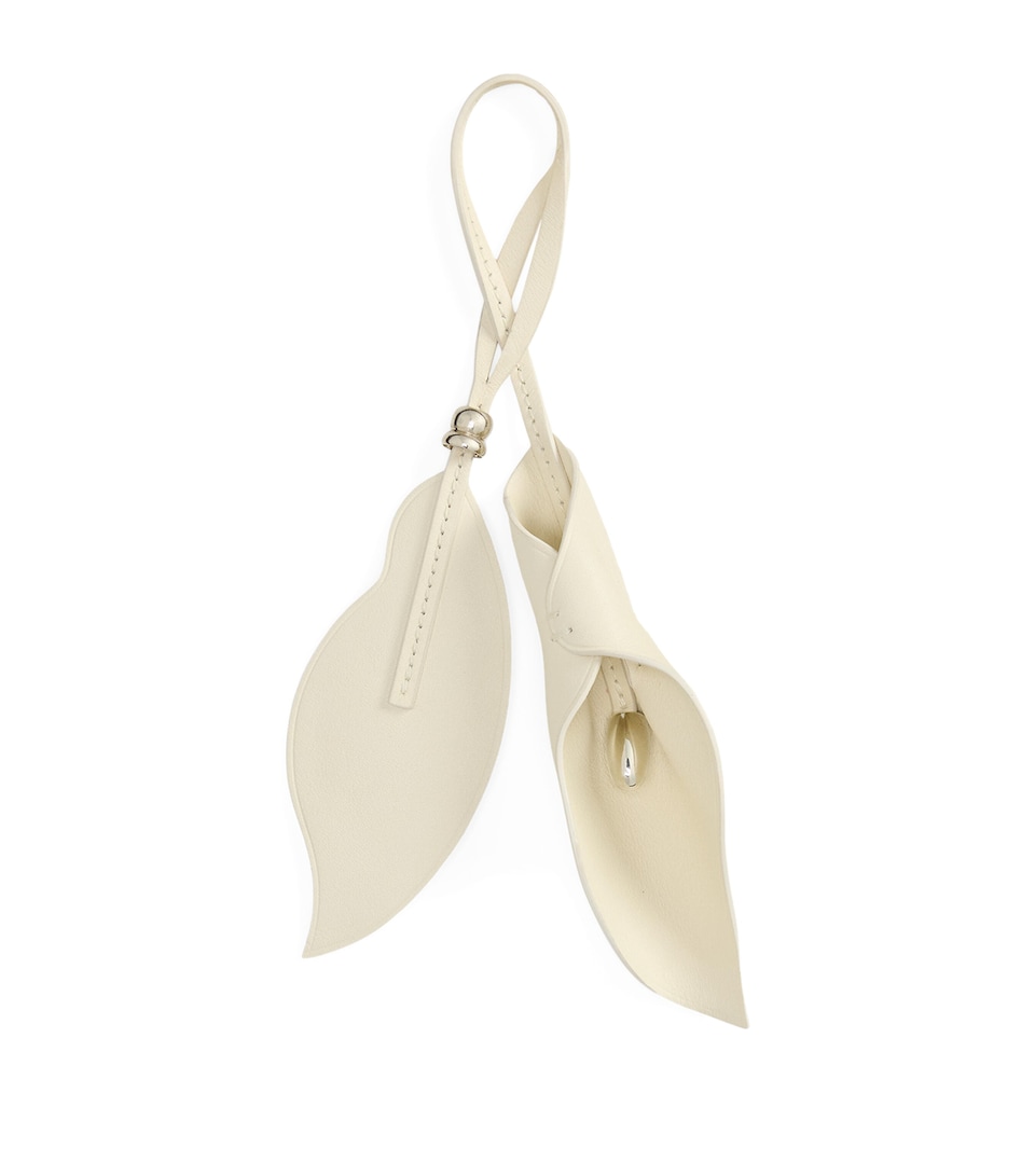 Calfskin Floral Bag Charm