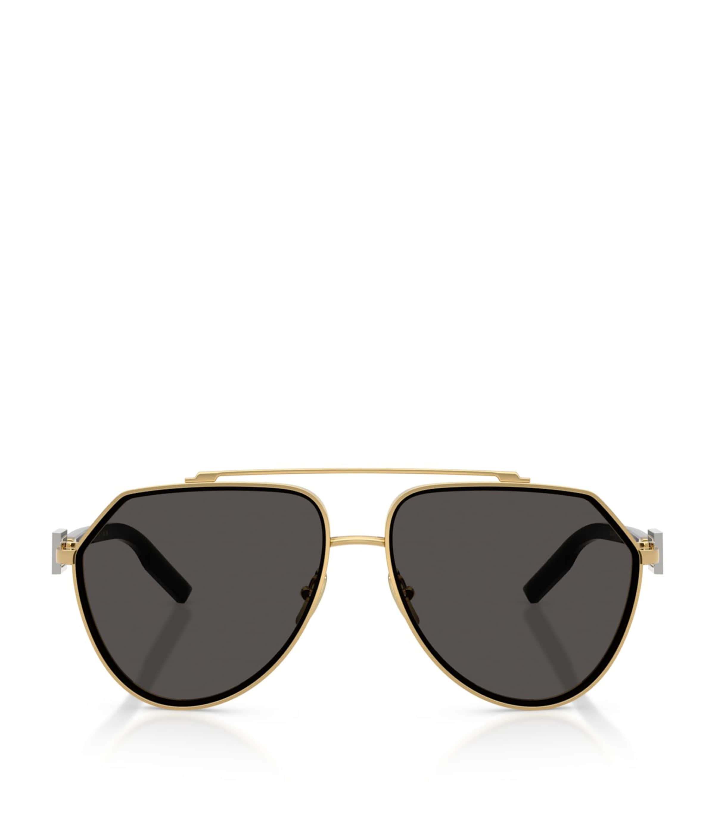 Dolce&Gabbana Metal Pilot Sunglasses Gold