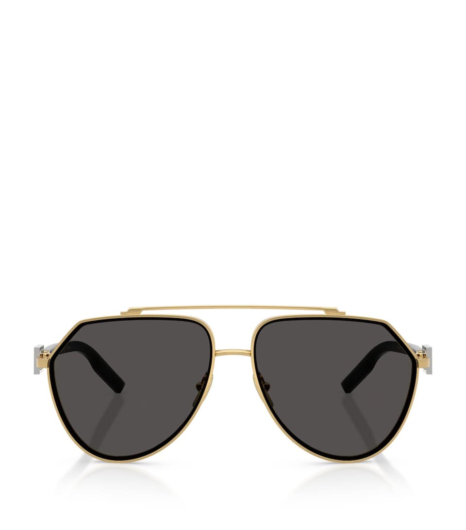 Dolce&Gabbana Metal Pilot Sunglasses Gold