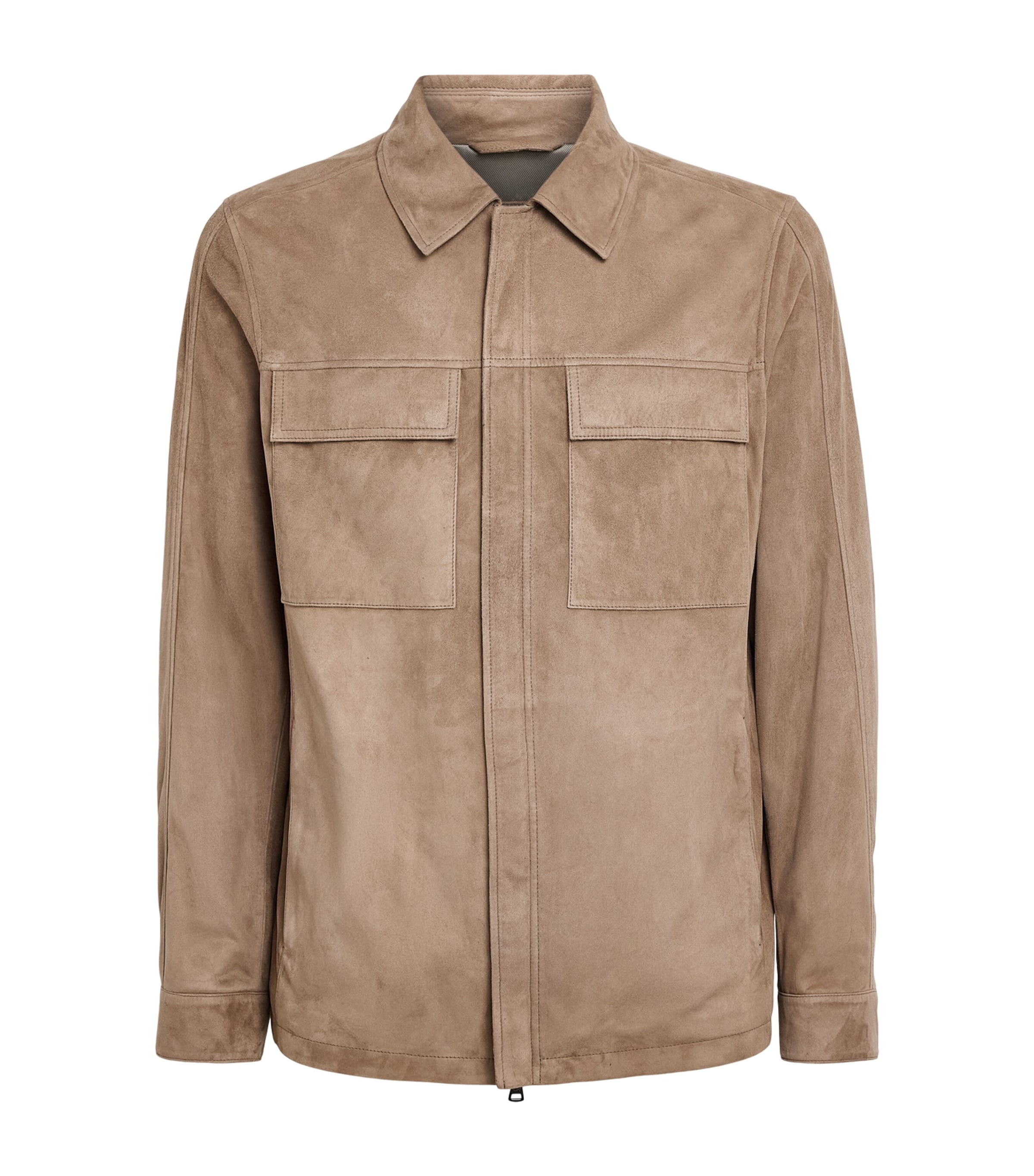Paul & Shark Mens AquaLeather Suede Jacket Beige
