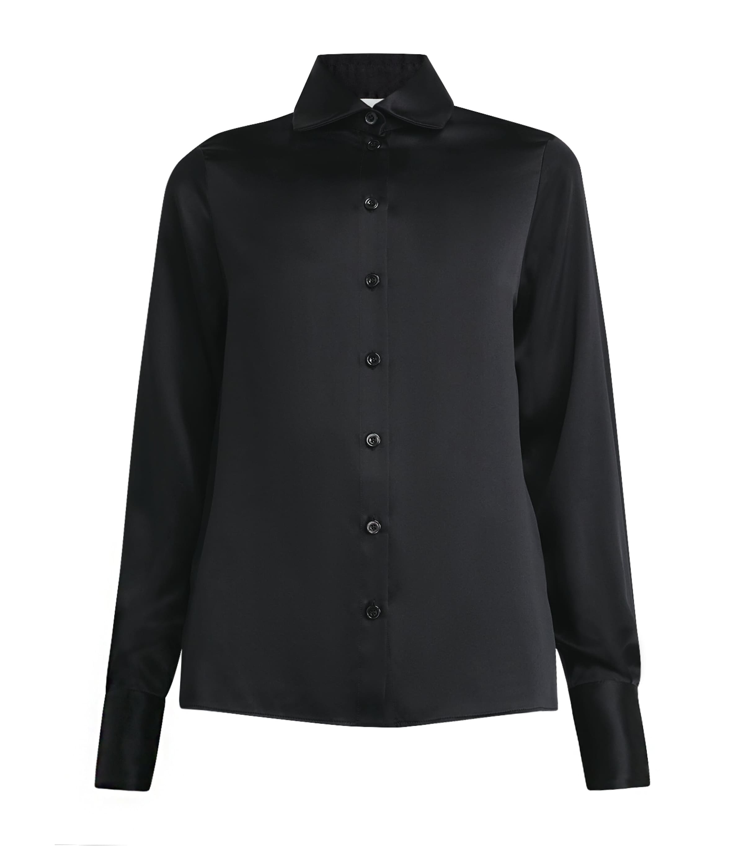 Eleventy Womens Silk Long-Sleeve Shirt Nero