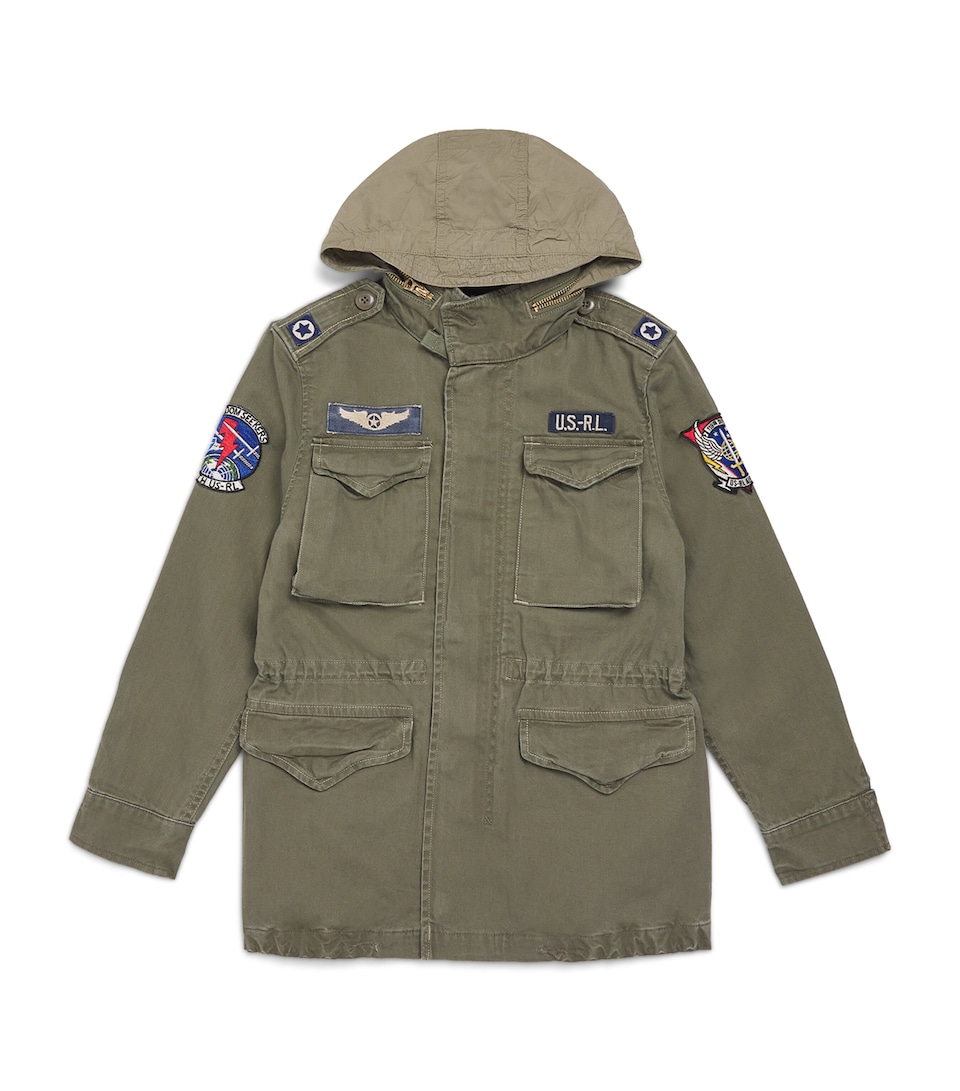 Ralph Lauren Kids Cotton Field Jacket (10-12 Years) Olive Mountain