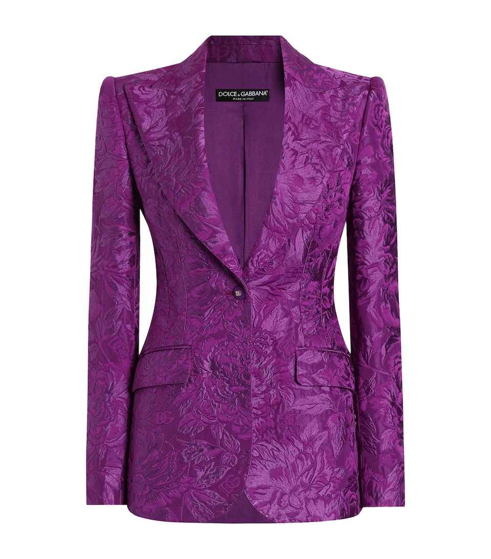 Jacquard Single-Breasted Blazer