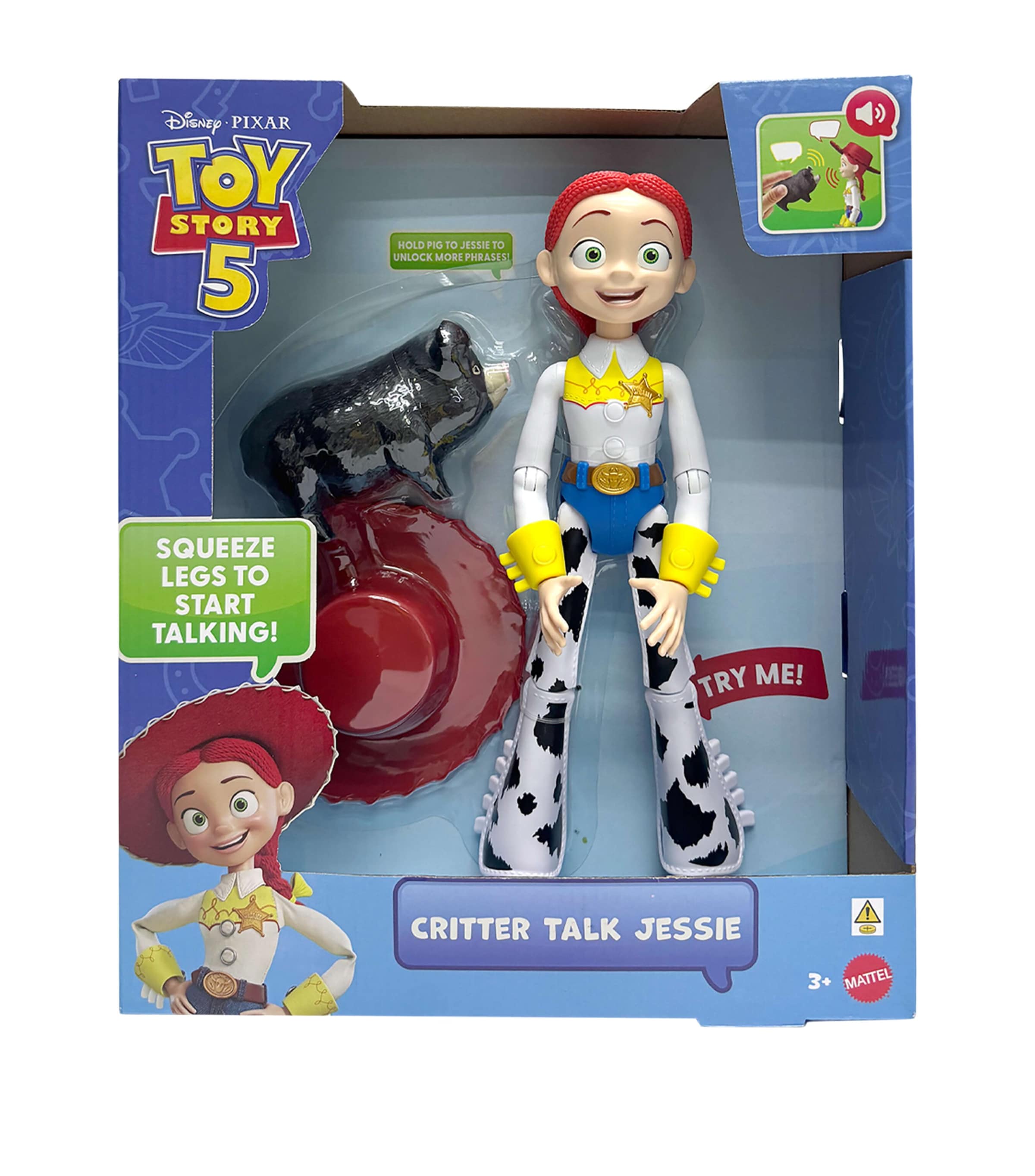 Disney Disney and Pixar Toy Story 5 Critter Talk Jessie Action Figure Toy with JD Pig (30cm)
