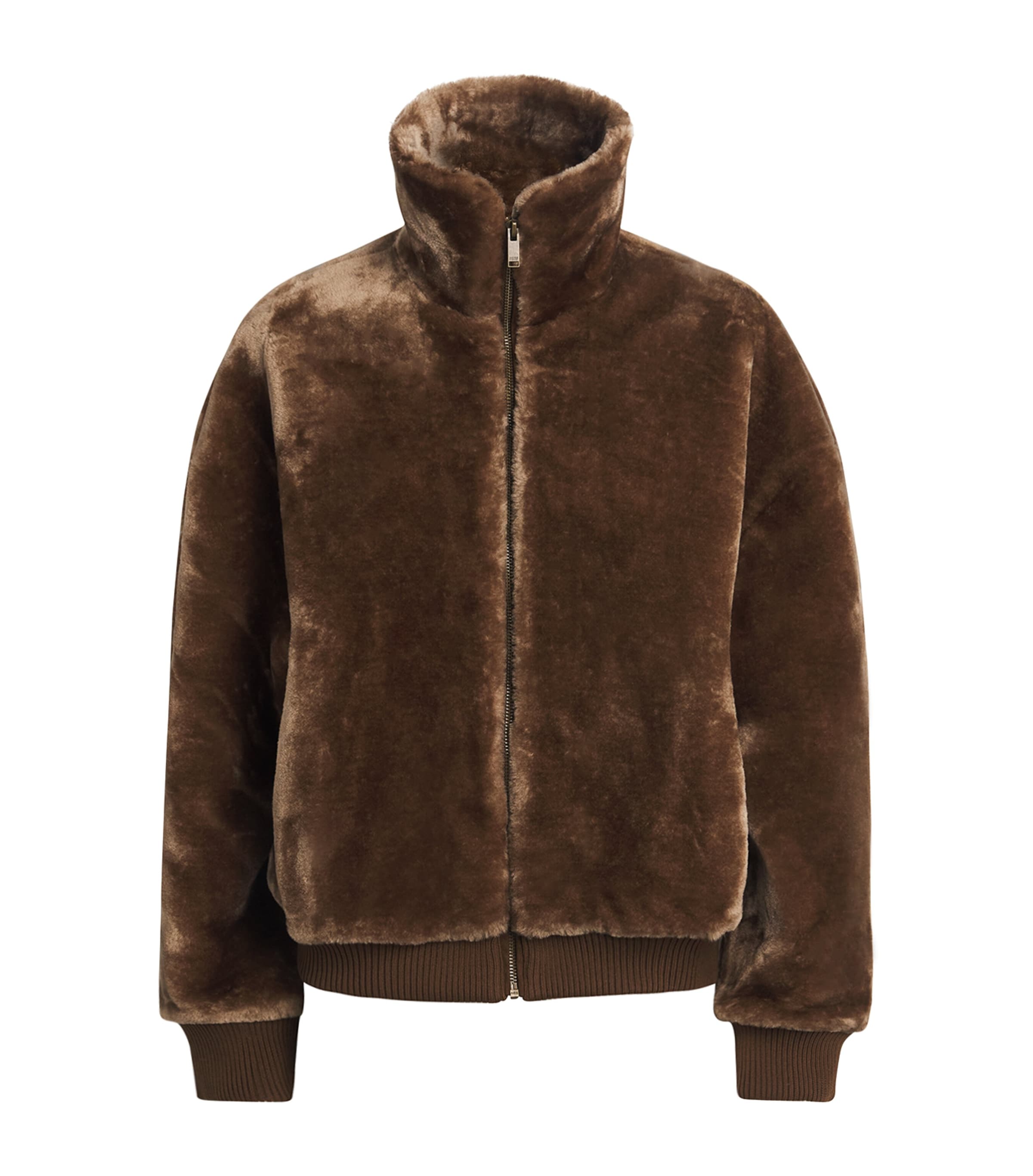 Faux Fur Zip-Up Jacket