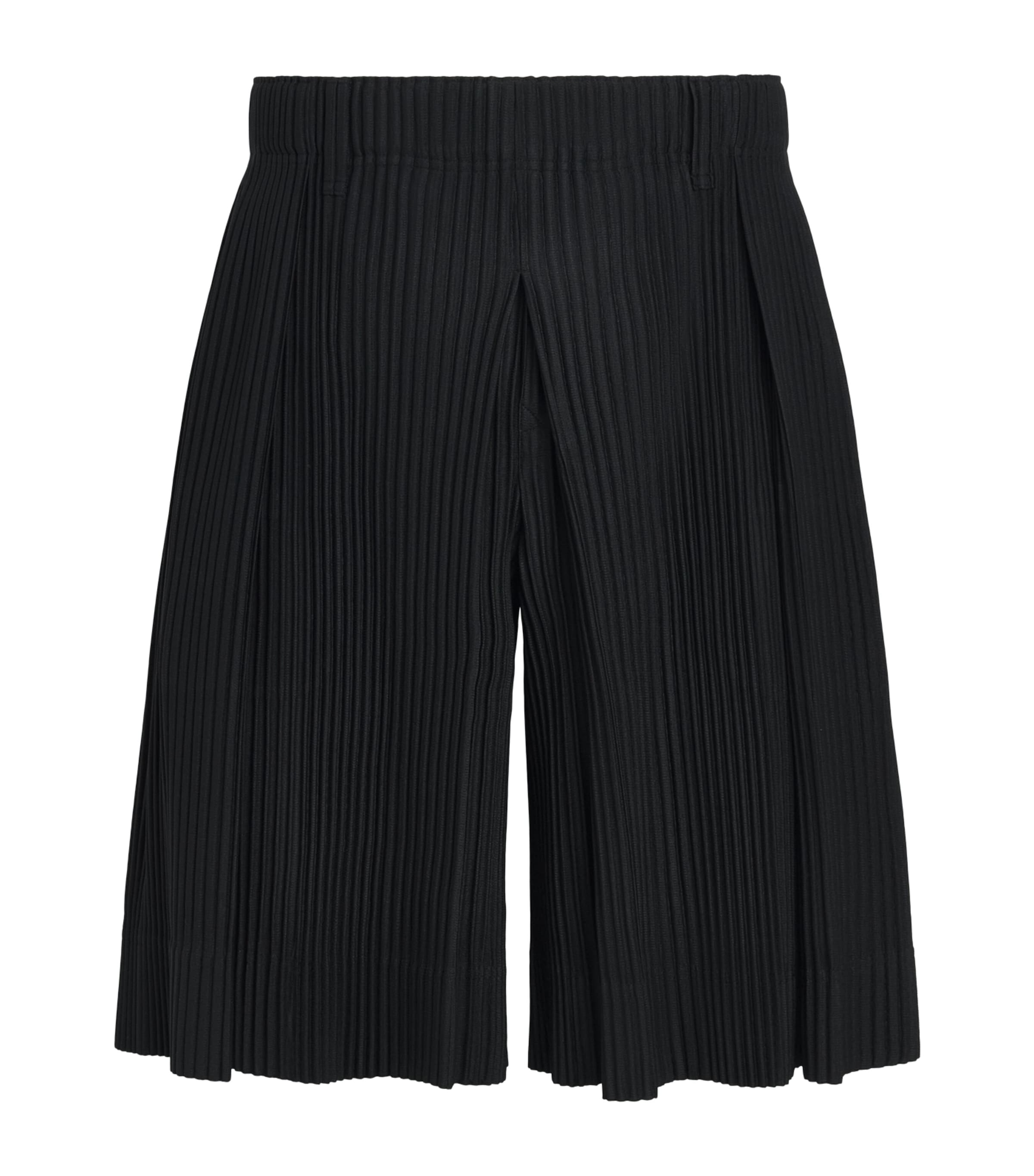 Homme Plissé Issey Miyake Mens Tailored Pleats Shorts Black