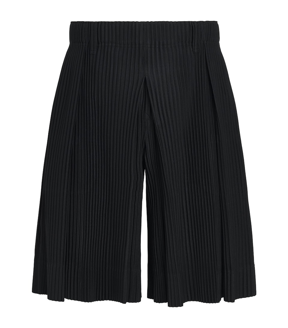 Homme Plissé Issey Miyake Mens Tailored Pleats Shorts Black