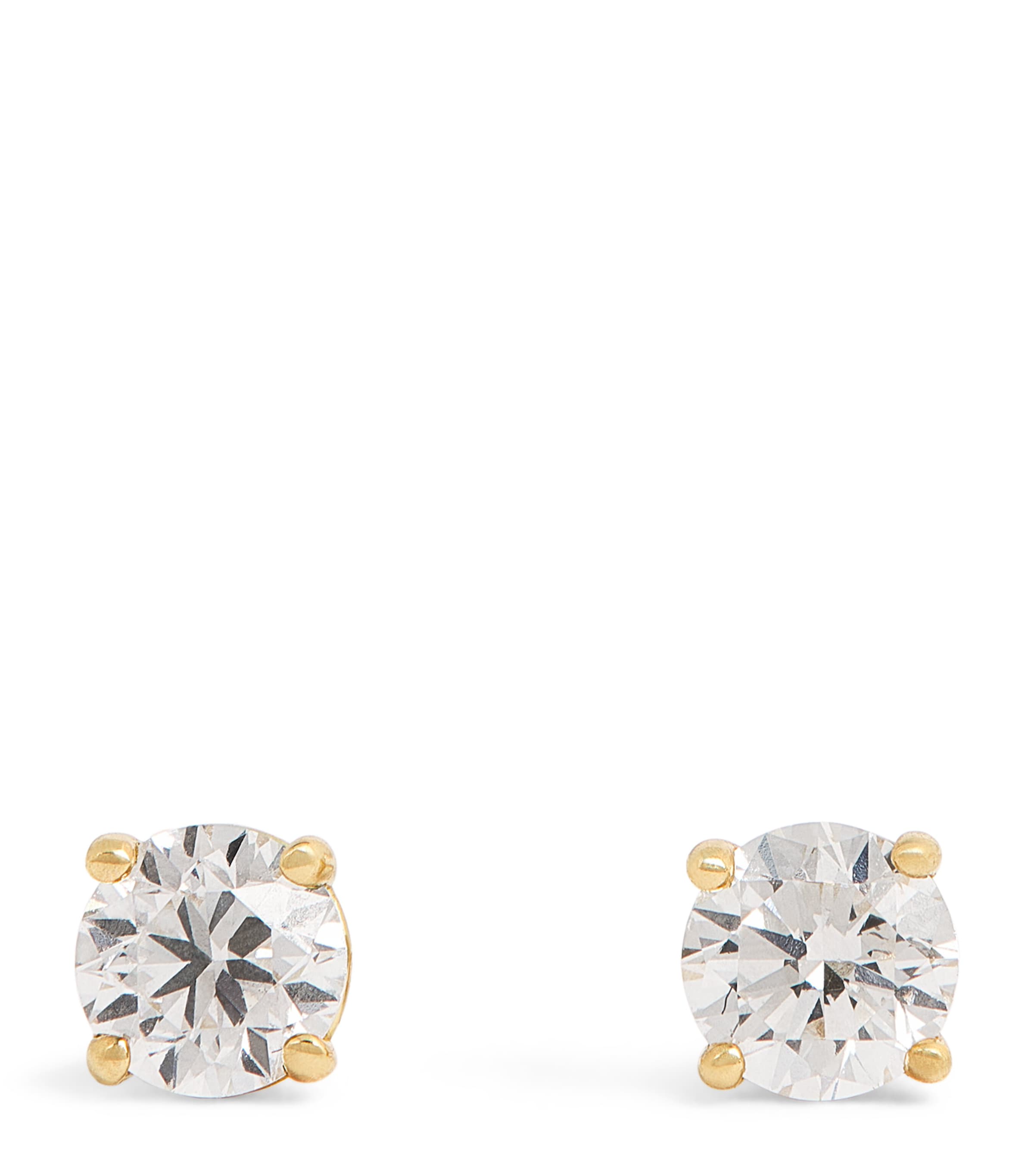 Yellow Gold and Diamond Stud Earrings (0.50ctw)