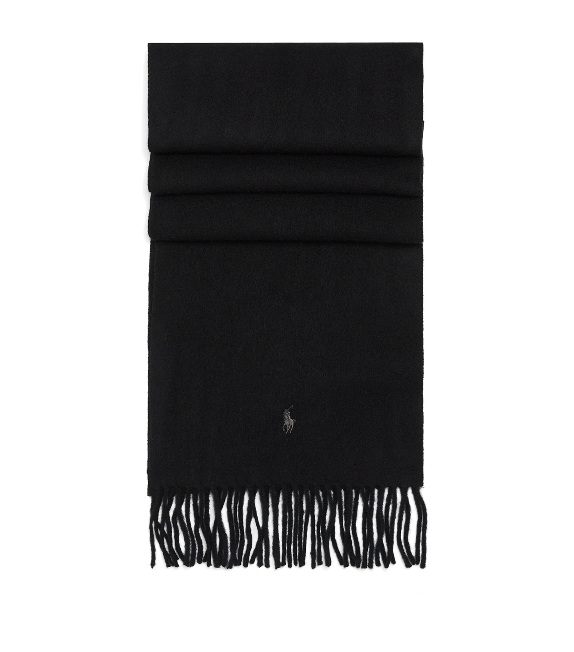 Polo Ralph Lauren Cashmere Fringe Scarf Polo Black