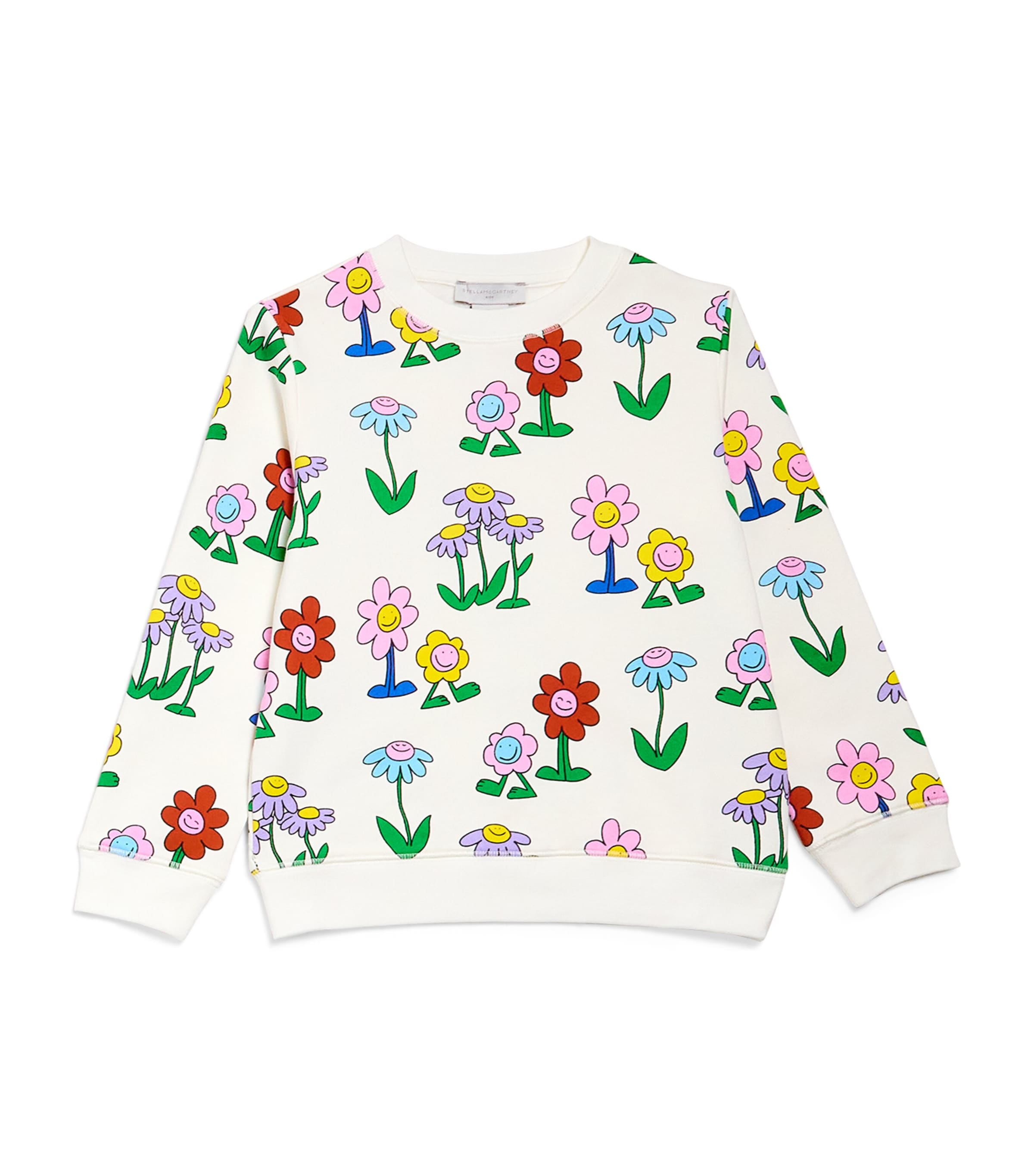 Cotton Flower Print Sweatshirt (3-14+ Years)