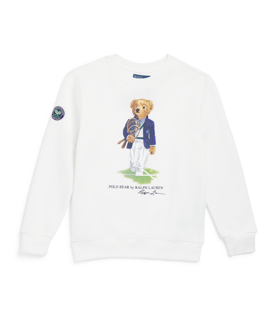 Ralph Lauren Kids x Wimbledon Polo Bear Sweatshirt (6-14 Years) White