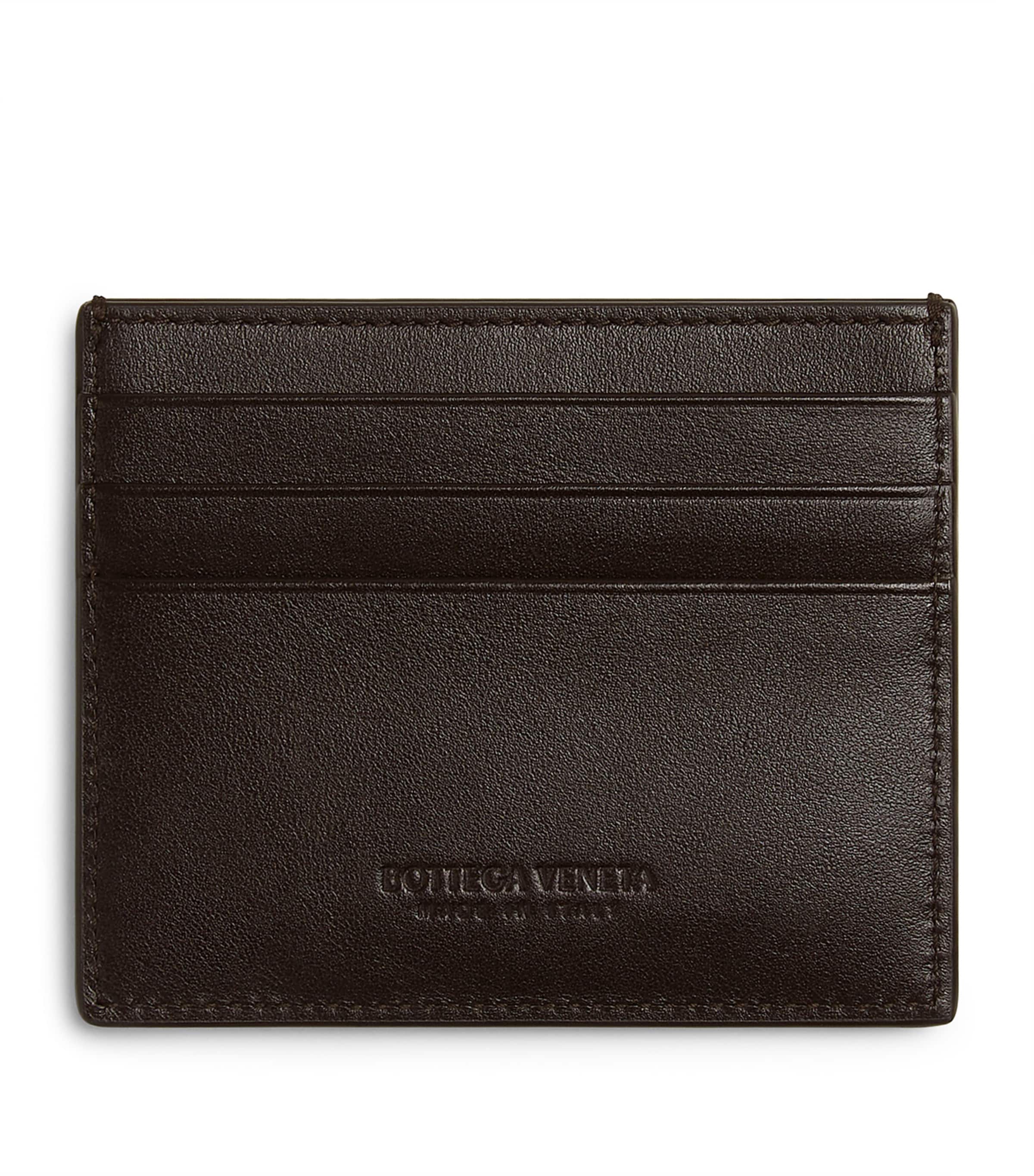 Leather Intrecciato Card Holder