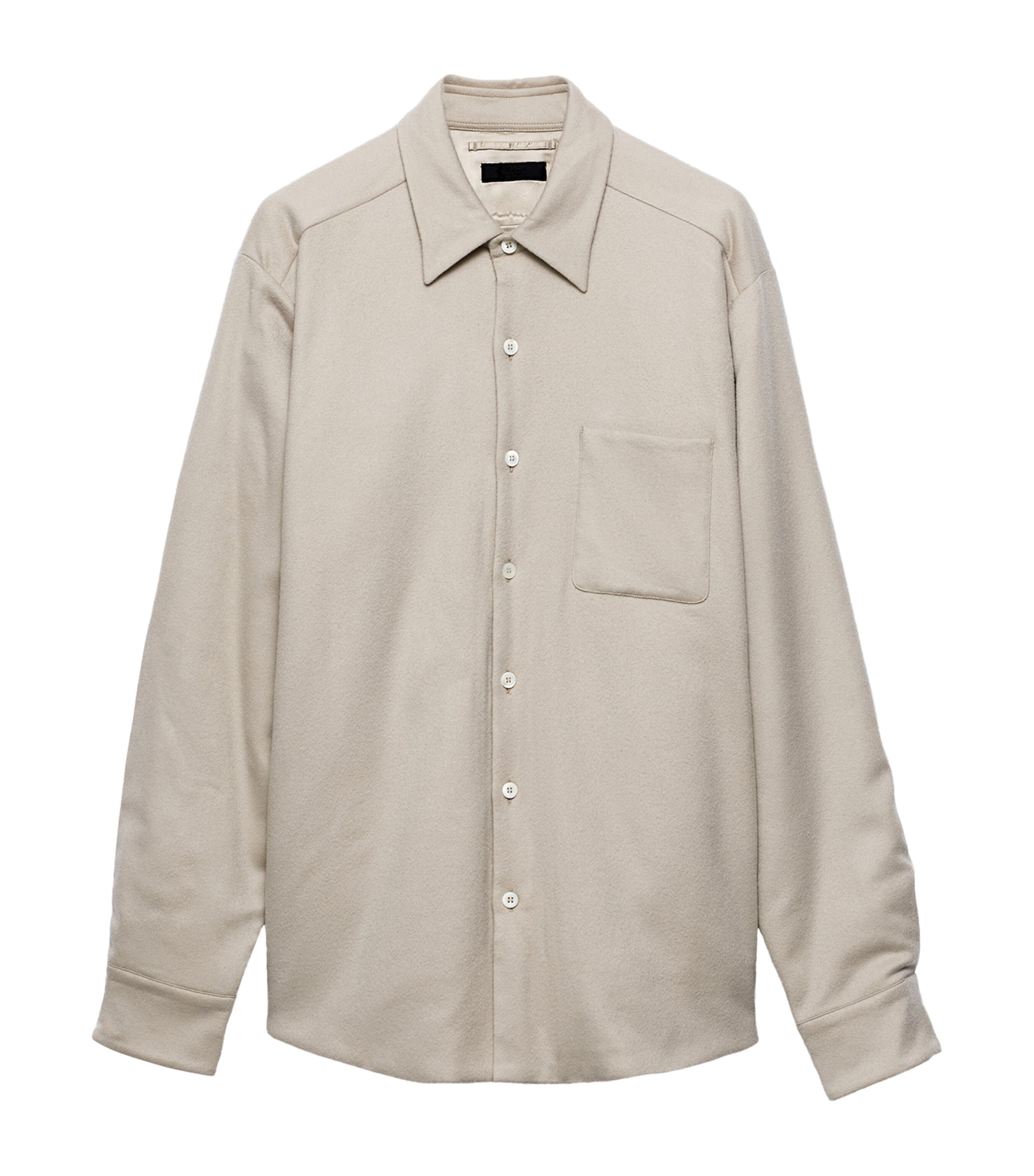 Prada Mens Cashmere Shirt Neutral