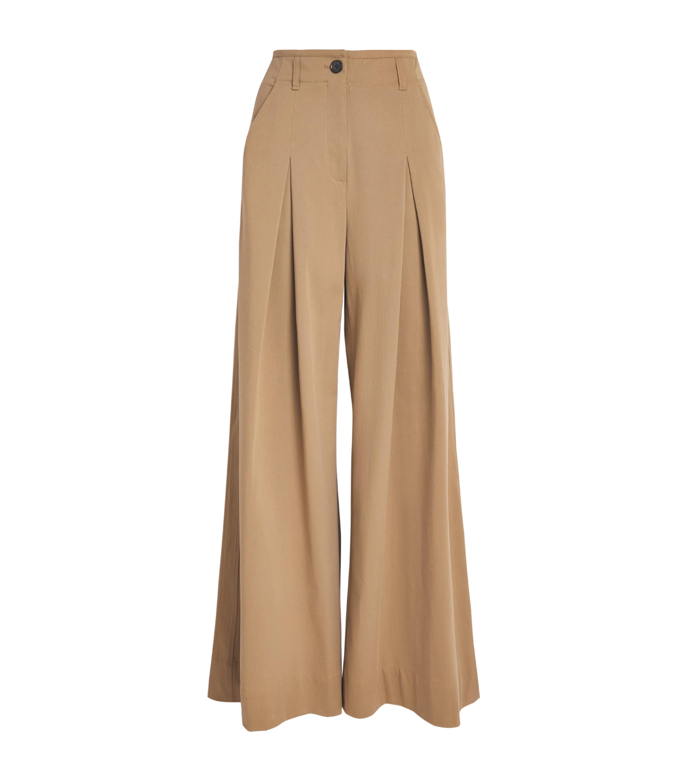 ME+EM Womens Very Wide-Leg Trousers Light Caramel