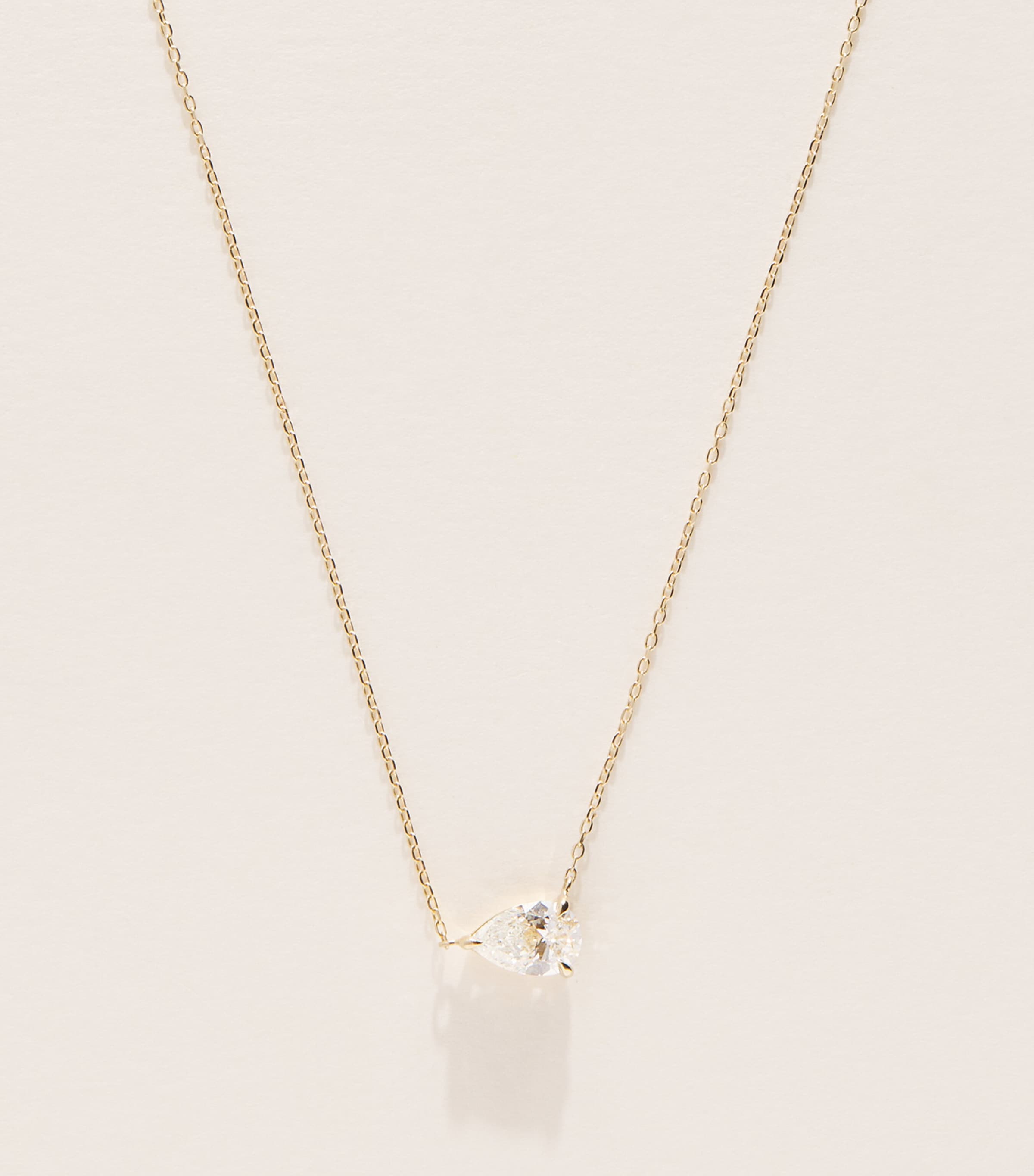 Persée Yellow Gold and Pear Diamond Necklace Yellow Gold