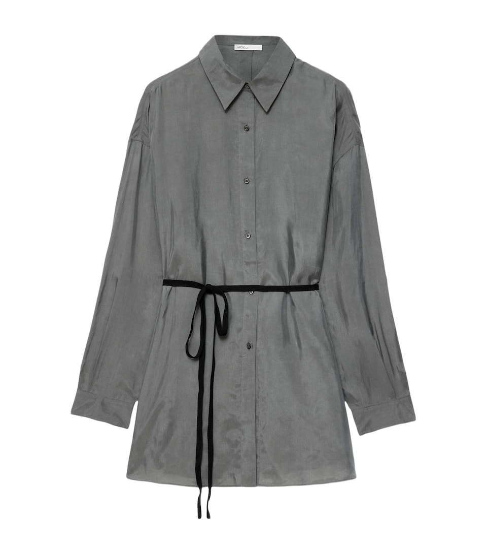 AllSaints Womens Oversized Ilana Shirt Shadow Grey